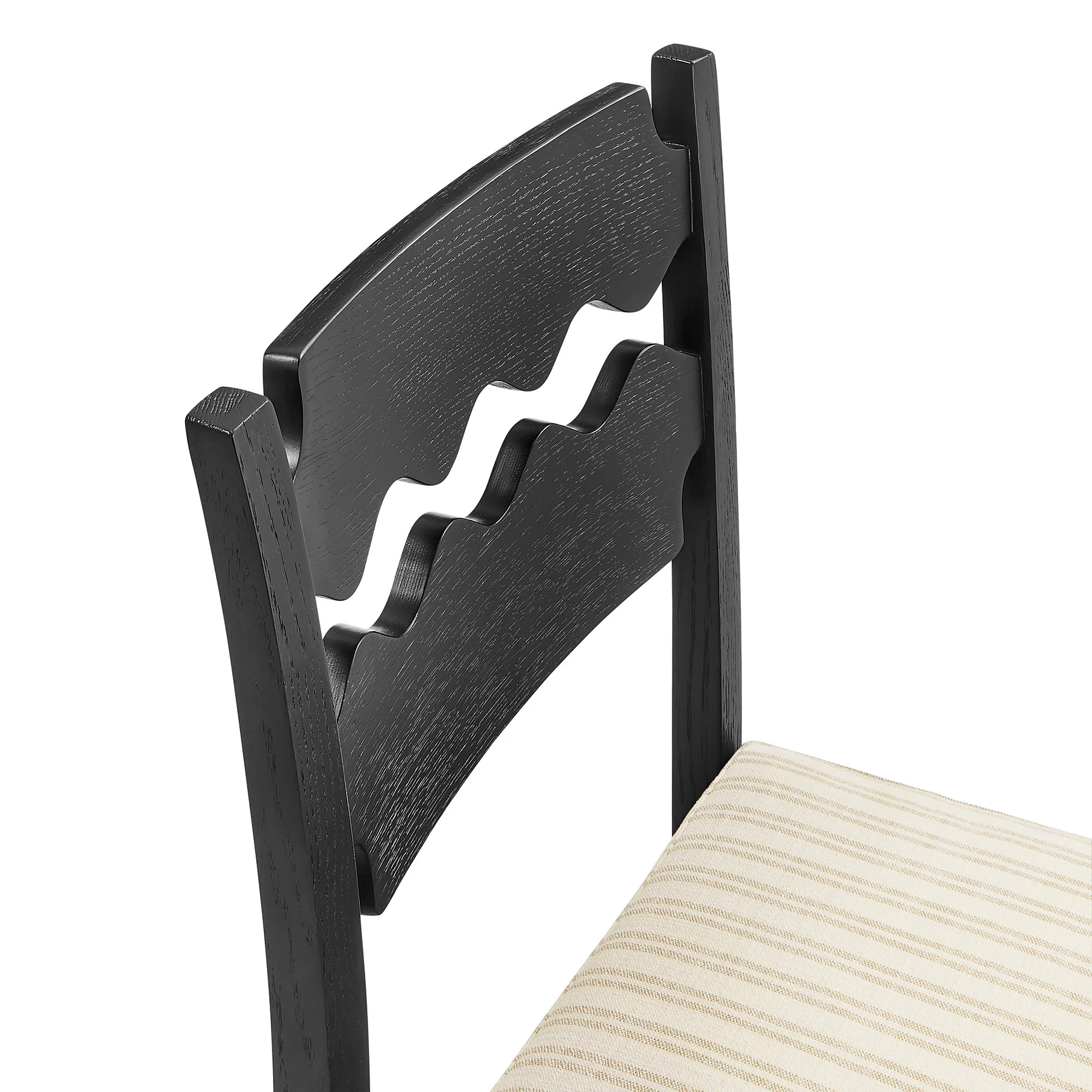 Jax Oak Wood Counter Stool With Wavy Razor Back and Cushion by Modway - Image 26