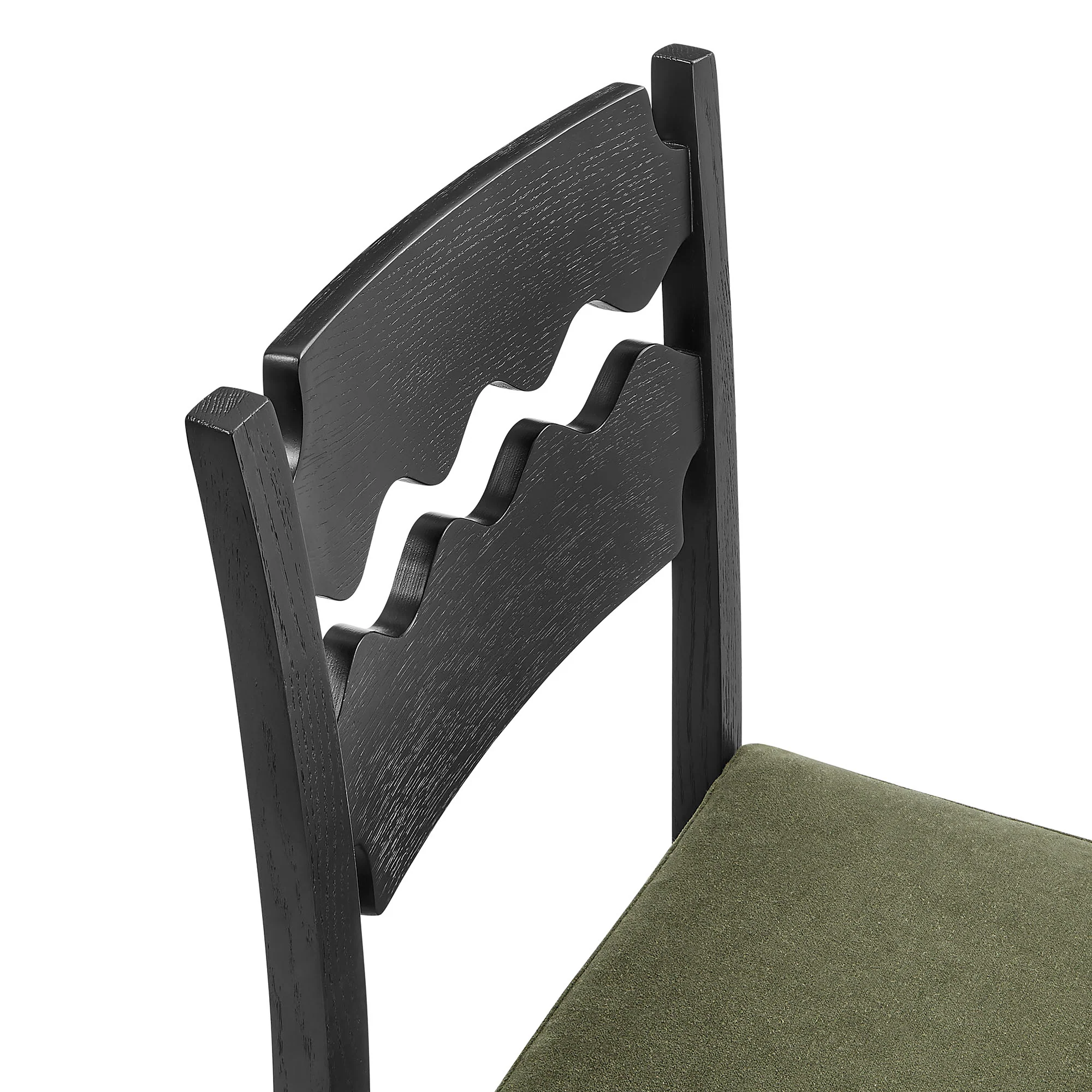 Jax Oak Wood Counter Stool With Wavy Razor Back and Cushion by Modway - Image 36