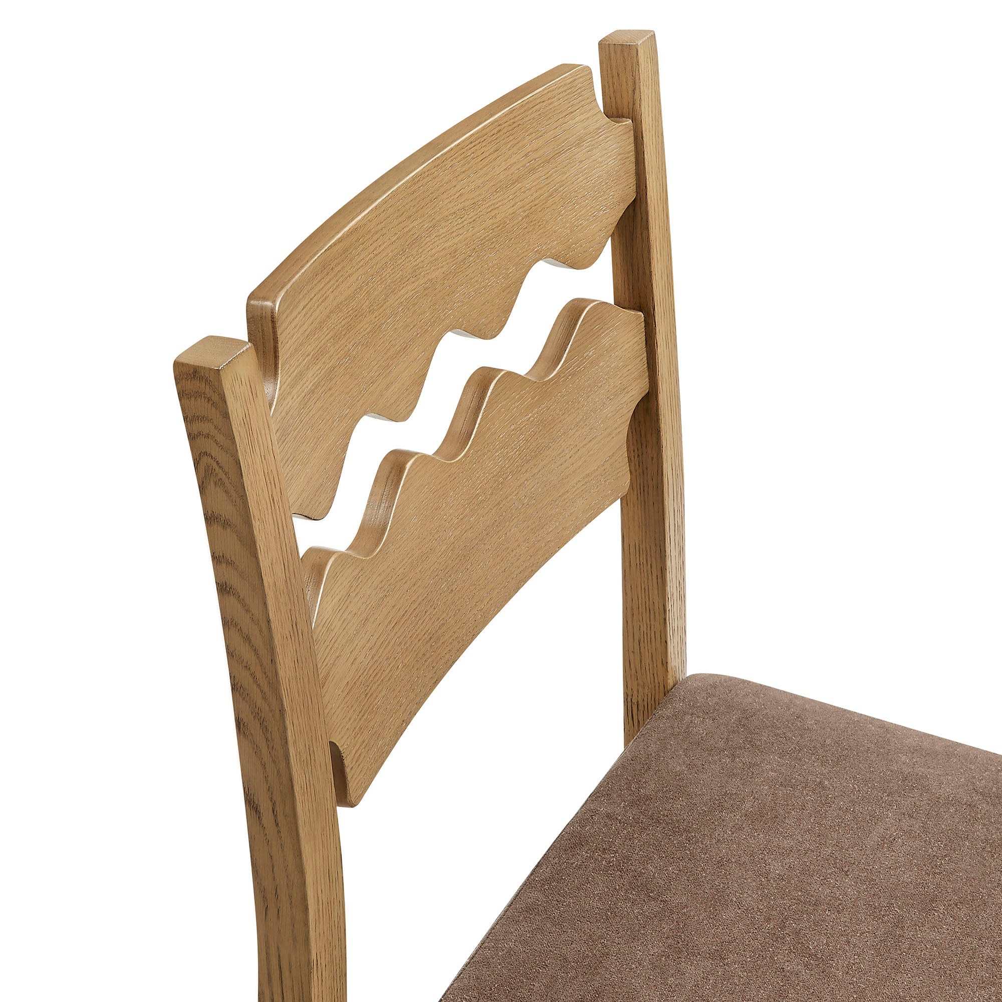 Jax Oak Wood Counter Stool With Wavy Razor Back and Cushion by Modway - Image 46