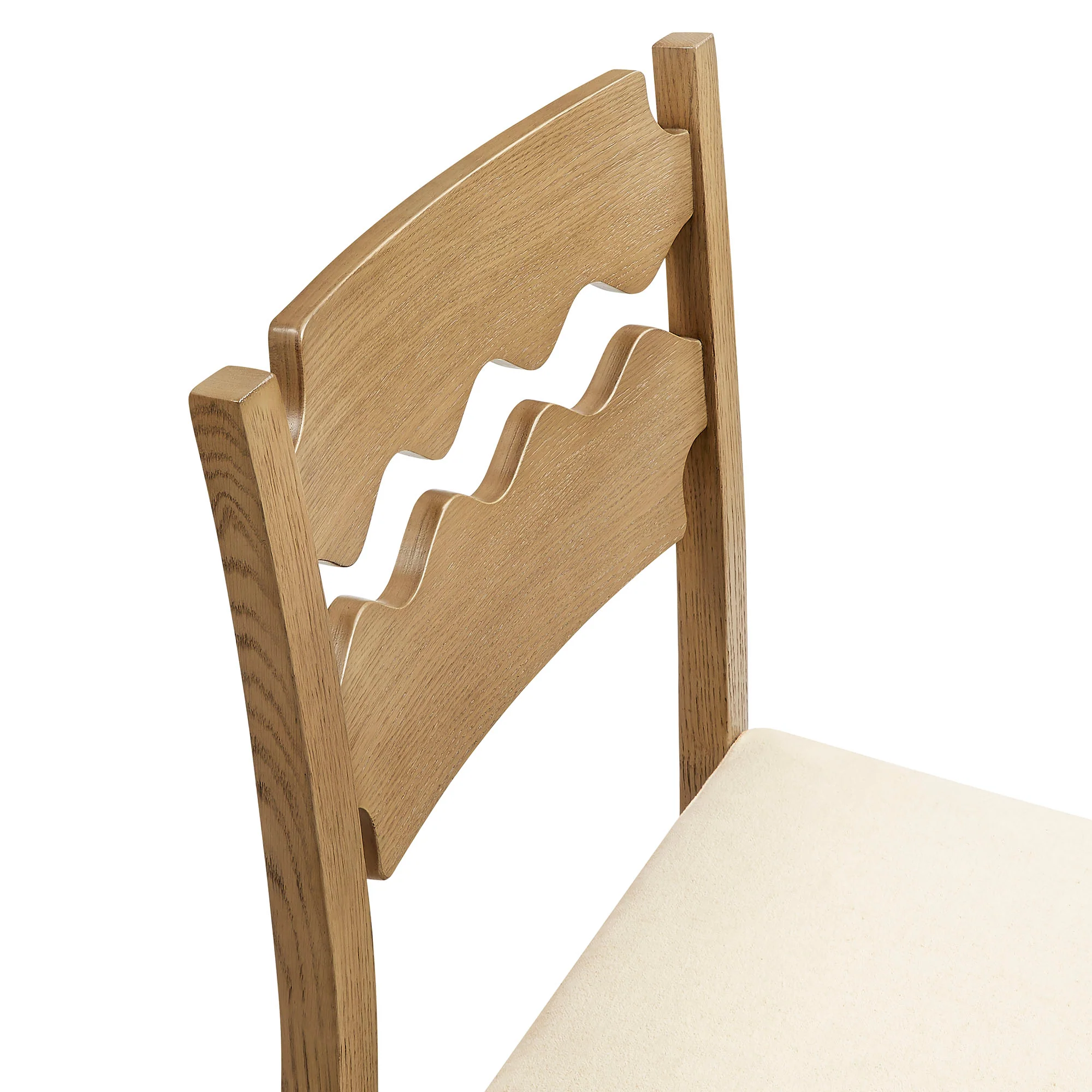 Jax Oak Wood Counter Stool With Wavy Razor Back and Cushion by Modway - Image 56