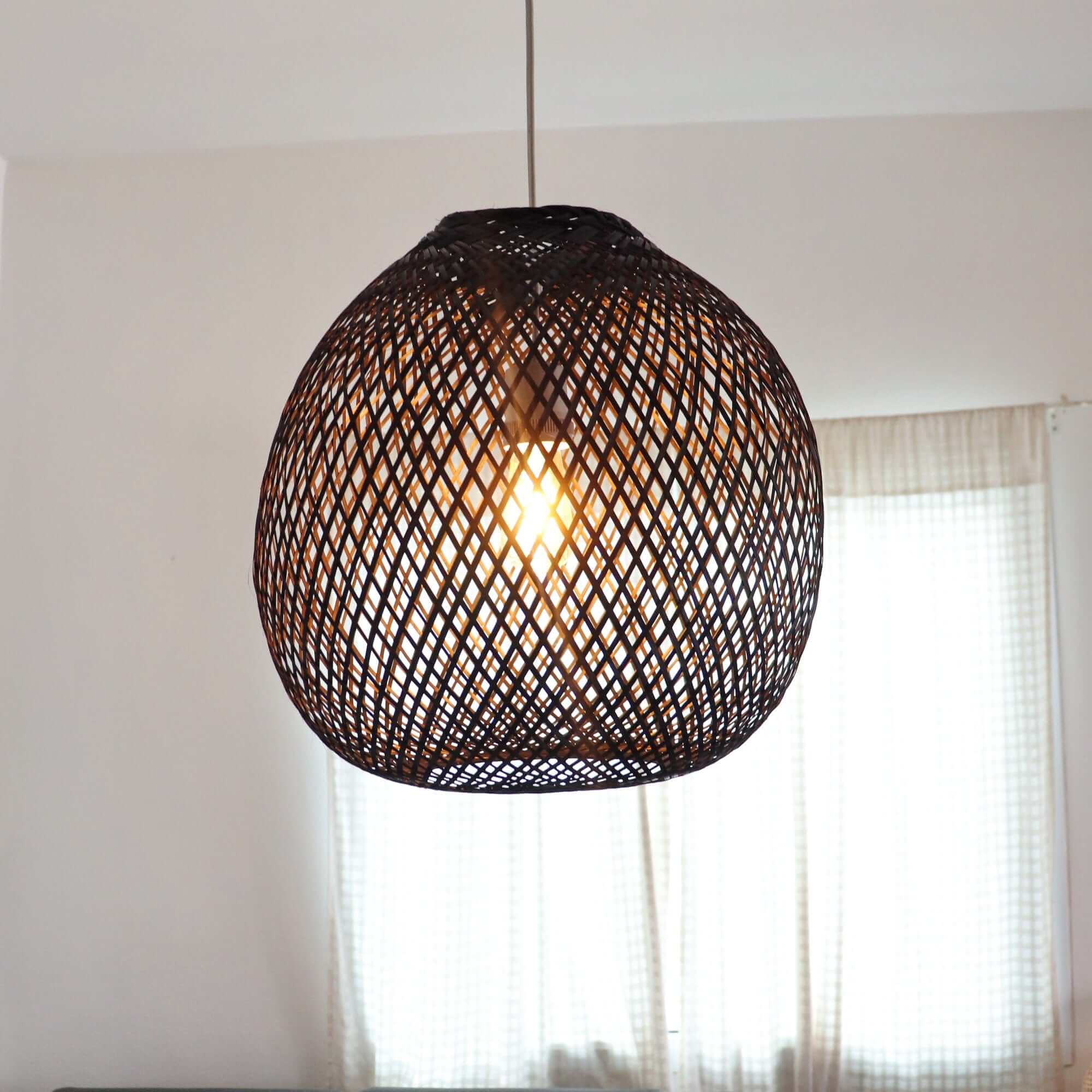 Jundara - Black Bamboo Pendant Light By Thaihome