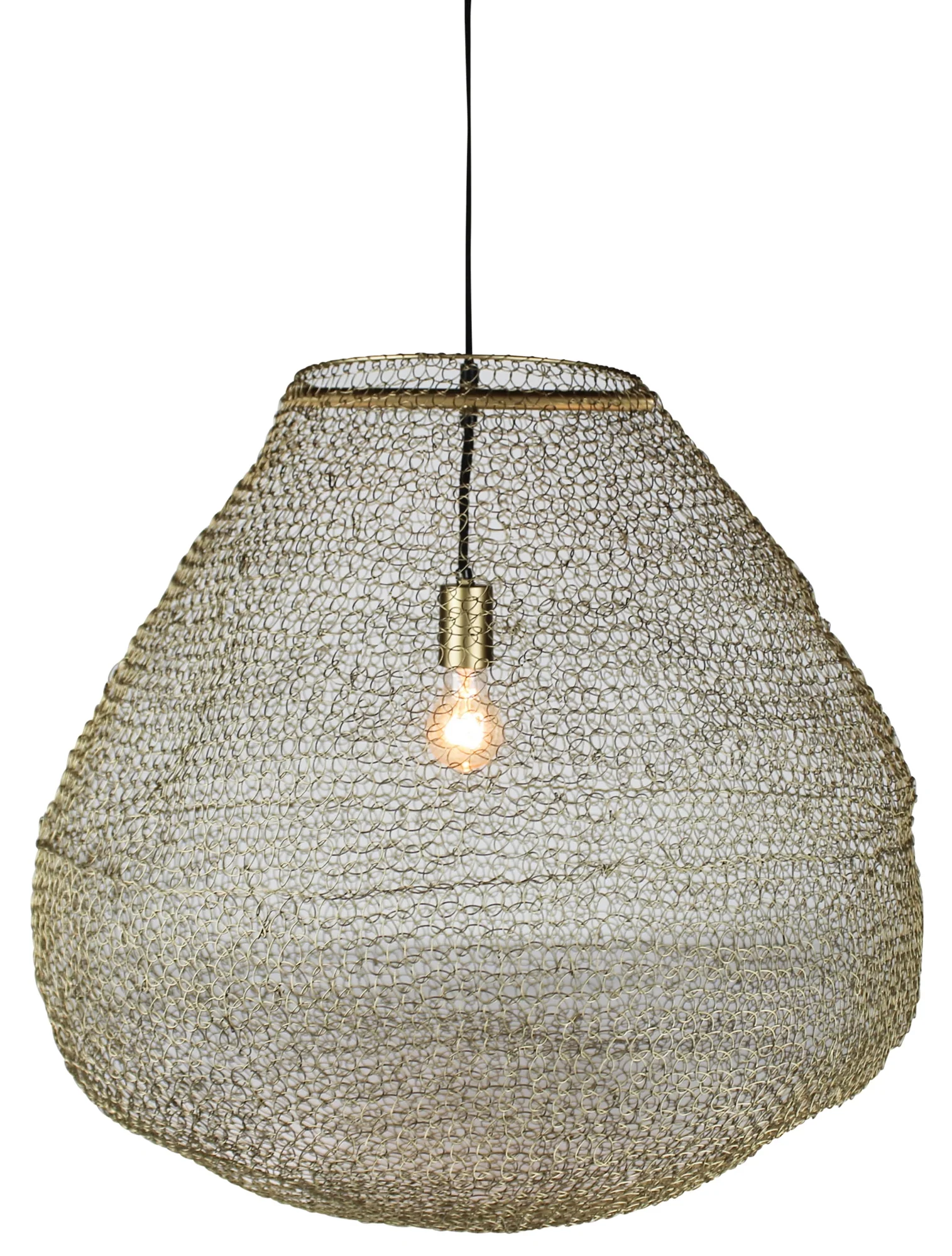Jupiter Woven Wire Pendant, Gold By HomArt