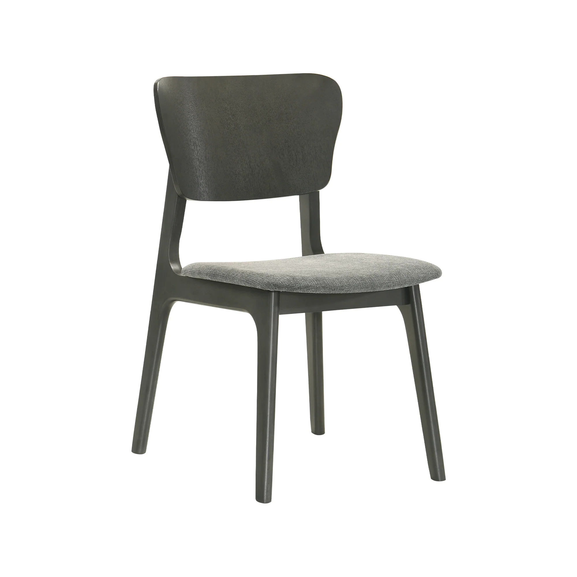 Kalia 5 Piece Wood Dining Set in Gray Finish with Gray Fabric By Armen Living - Image 3