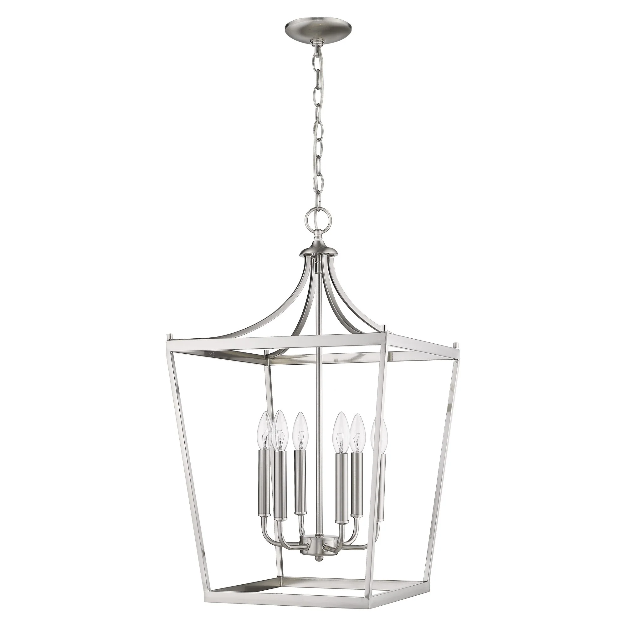 Kennedy 6-Light Satin Nickel Pendant By Homeroots