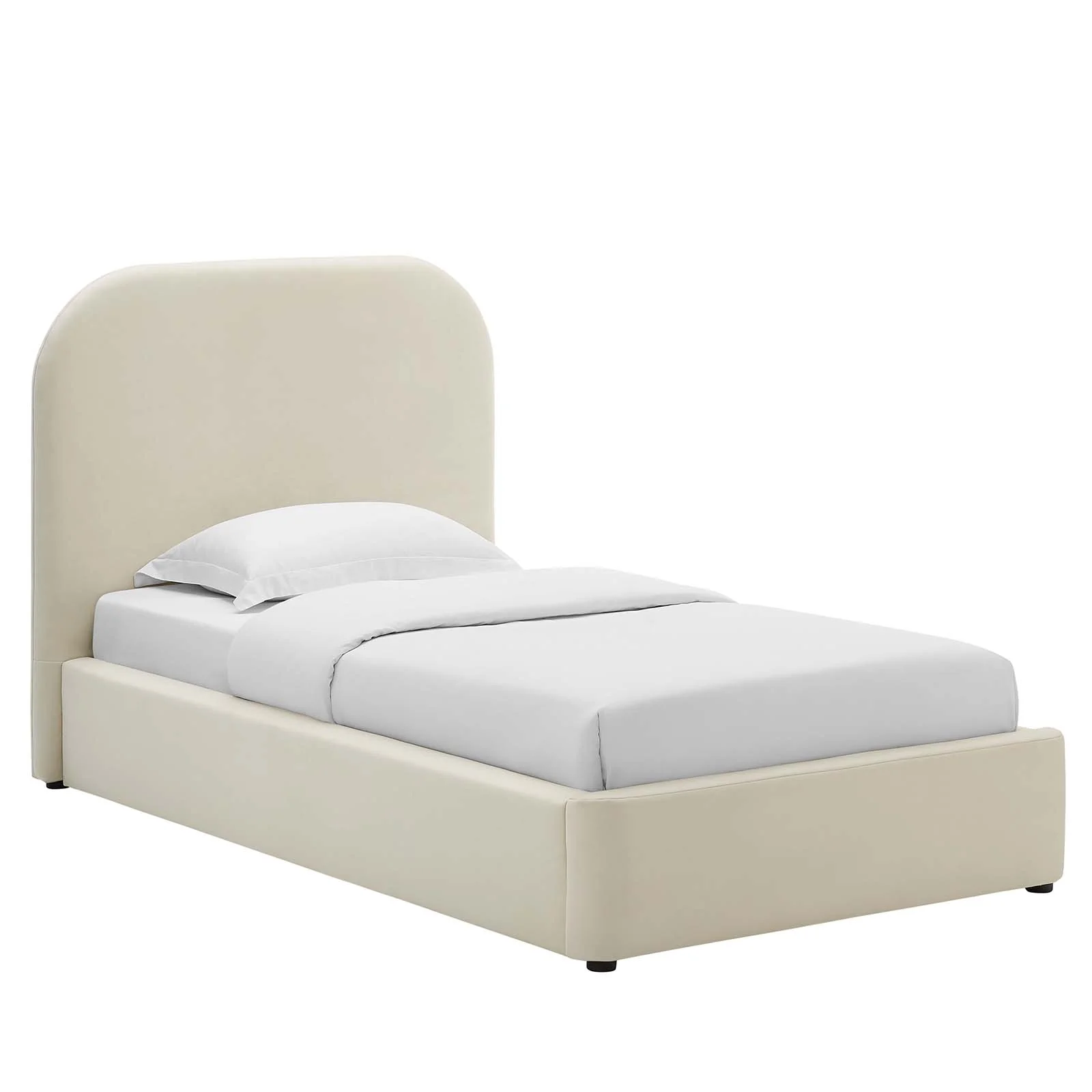 Keynote Performance Velvet Curved Twin Platform Bed By Modway - MOD-7137