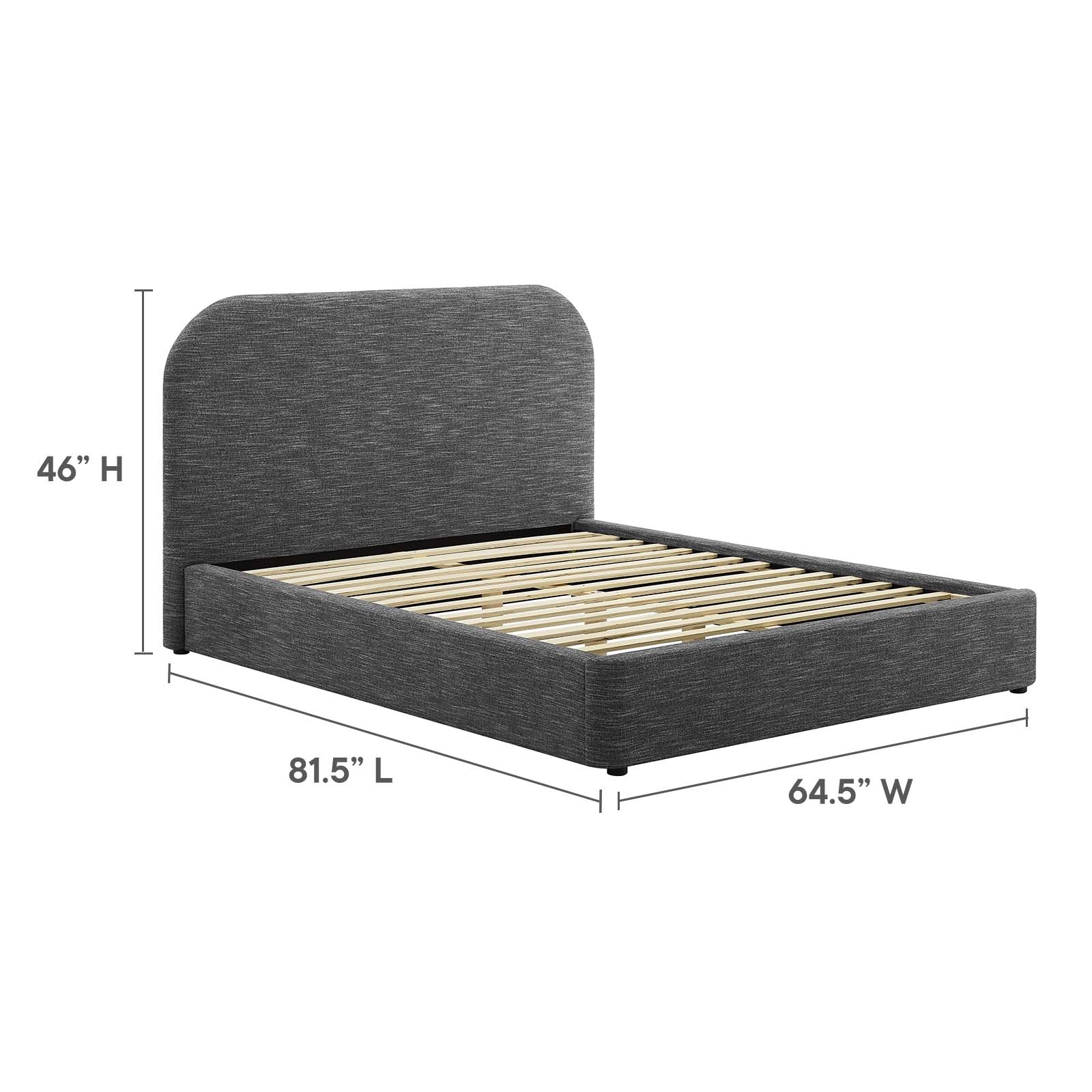 Keynote Upholstered Fabric Curved Full Platform Bed By Modway - MOD-7138 - Image 22