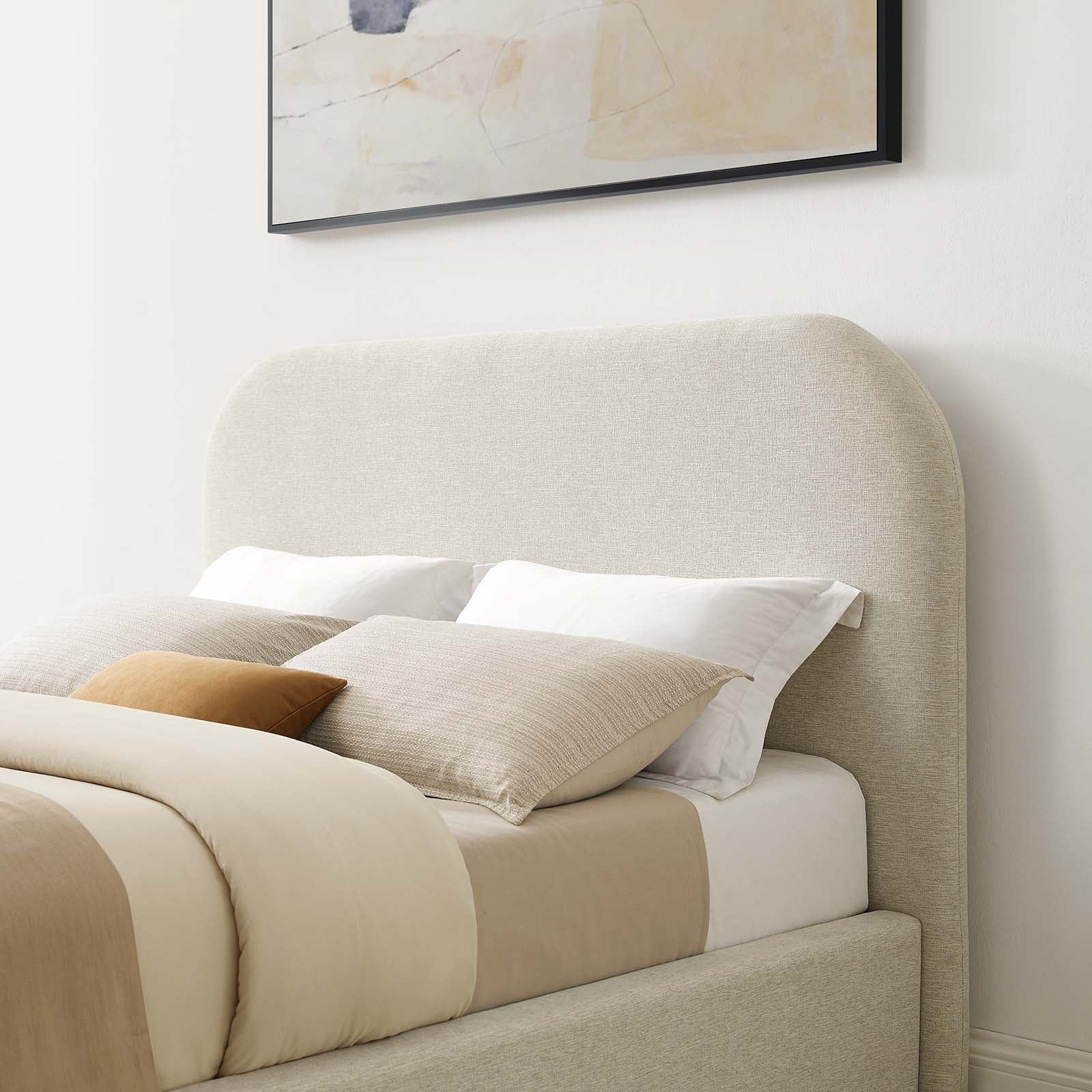Keynote Upholstered Fabric Curved Full Platform Bed By Modway - MOD-7138 - Image 8
