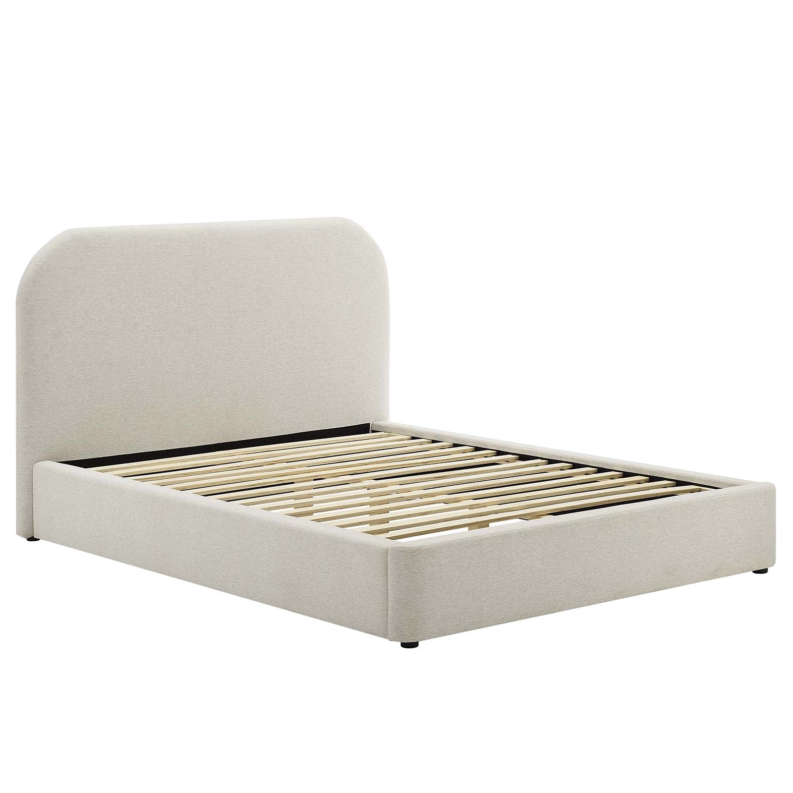 Keynote Upholstered Fabric Curved Queen Platform Bed By Modway - MOD-7140 - Image 2