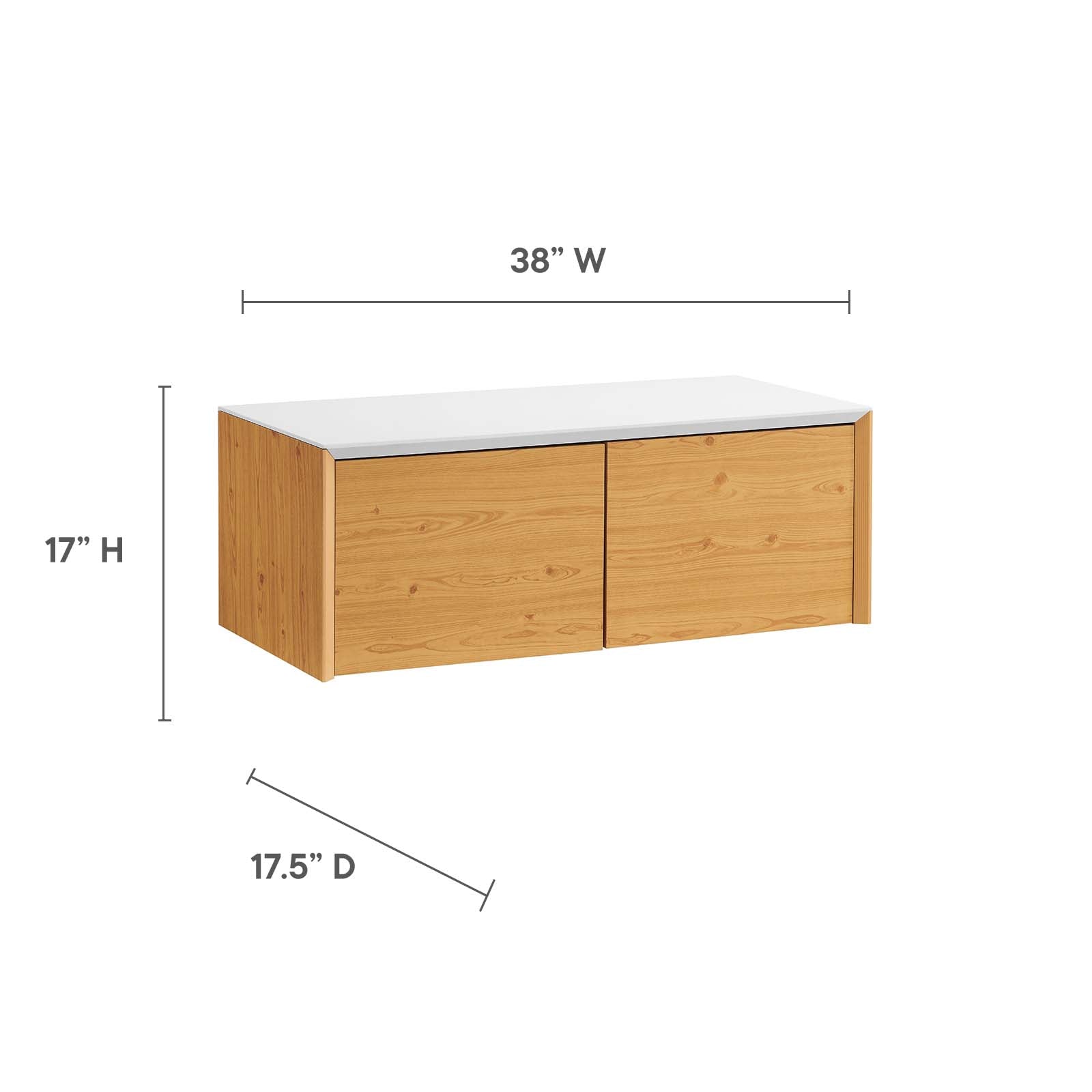 Kinetic 38" Wall-Mount Office Desk With Cabinet and Shelf By Modway - EEI-6311 - Image 12