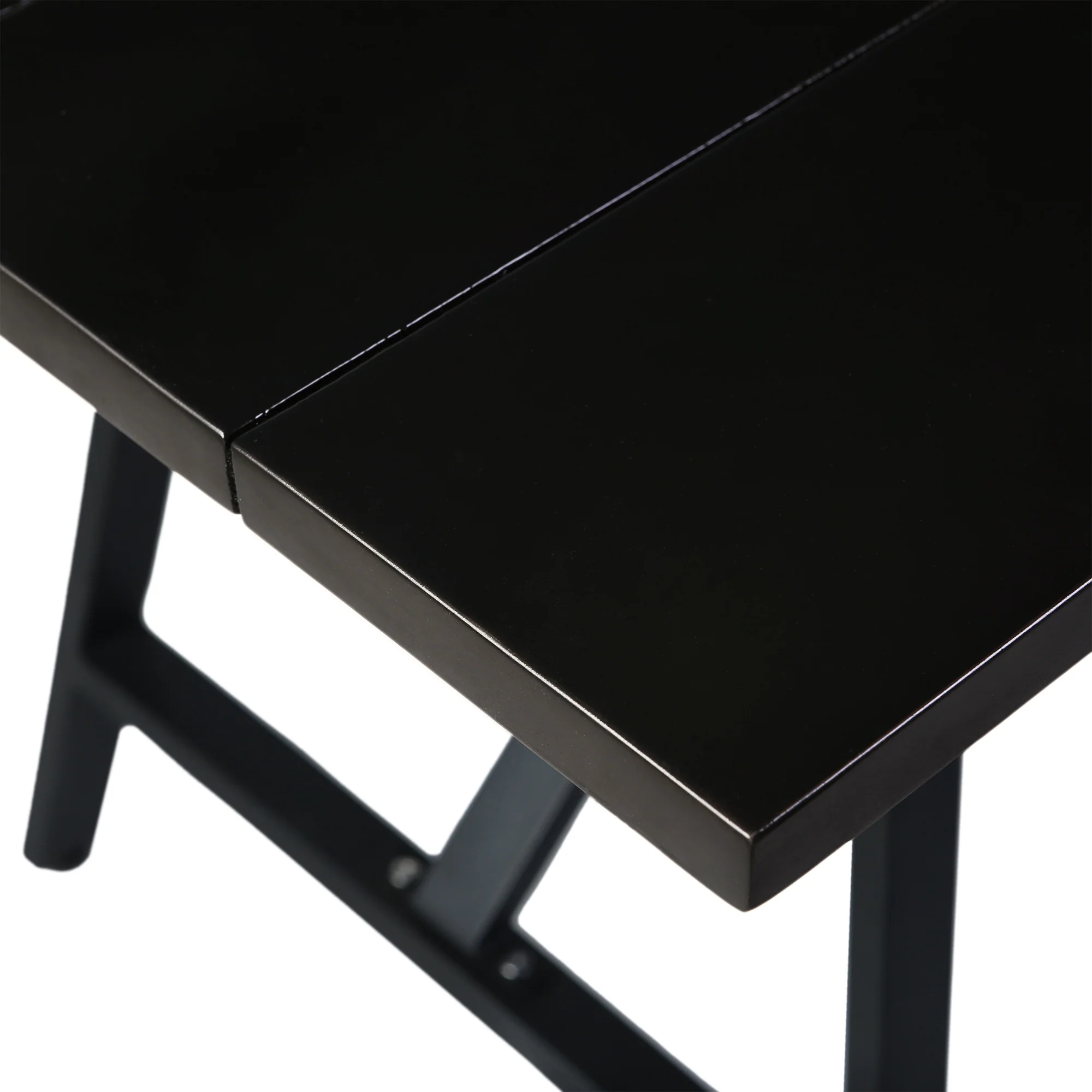 Koala and Shasta 5 Piece Dining Set in Dark Eucalyptus and Metal with Black Rope By Armen Living - Image 10