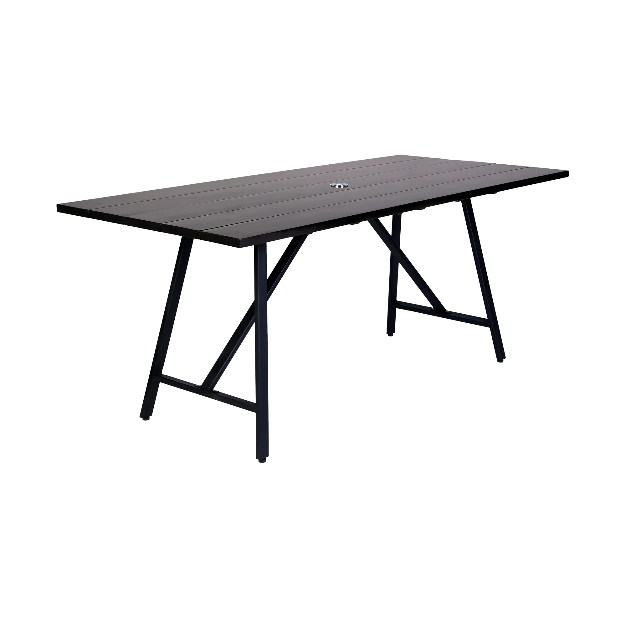 Koala Clip and Camino 6 Piece Outdoor Dining Set in Dark Eucalyptus with Grey Rope By Armen Living - Image 5