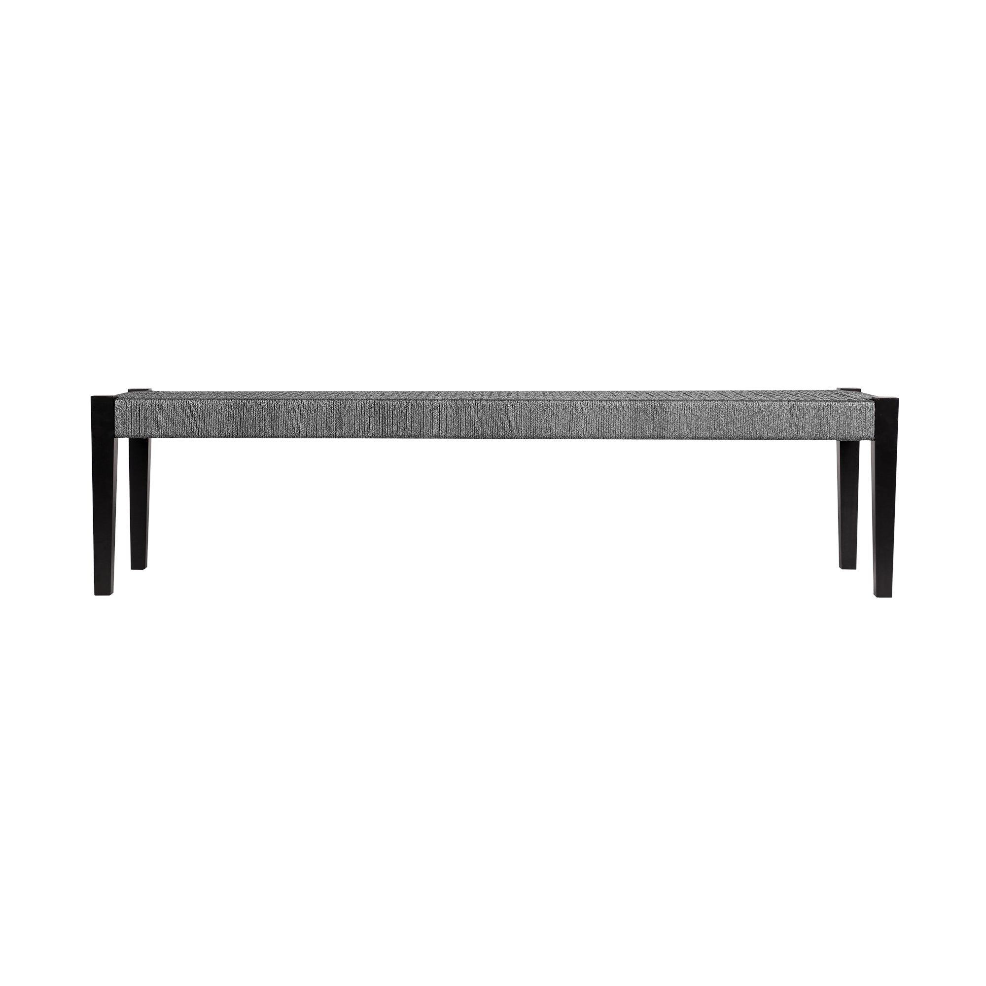 Koala Shasta and Camino 5 Piece Outdoor Dining Set in Dark Eucalyptus Wood with Grey Rope By Armen Living - Image 10