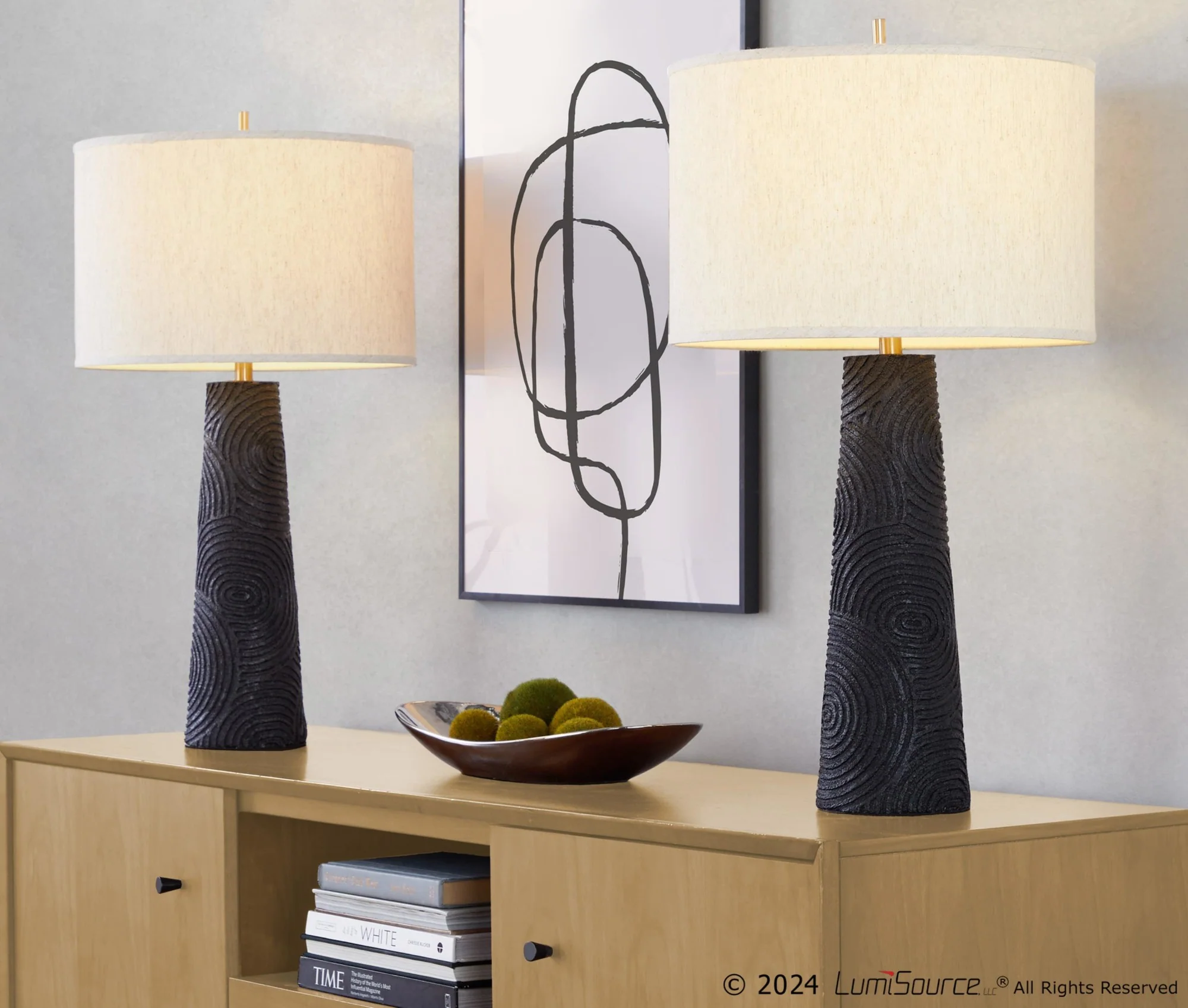 Kona 31" Polyresin Table Lamp - Set of 2 By LumiSource - GPT31-KONA BKNA2