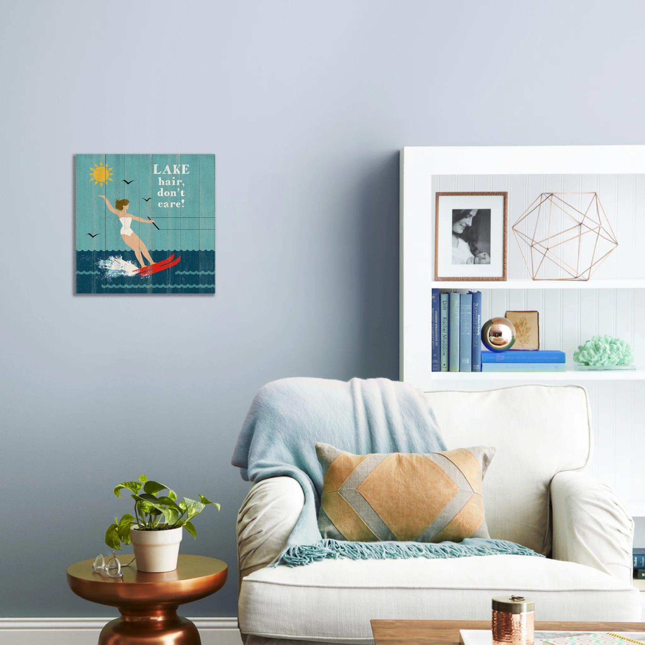 Lake Hair Don't Care Watersking Wall Décor By Homeroots