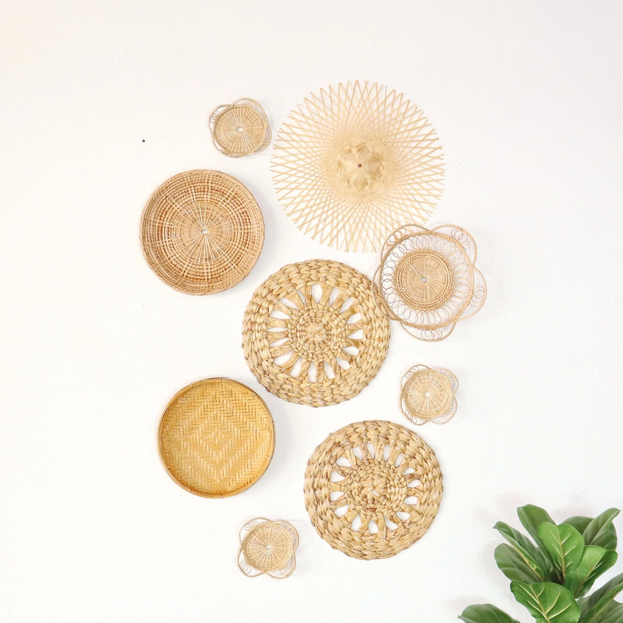 Lan La Rid - Wall Hanging DeCor Set Of 8 By Thaihome