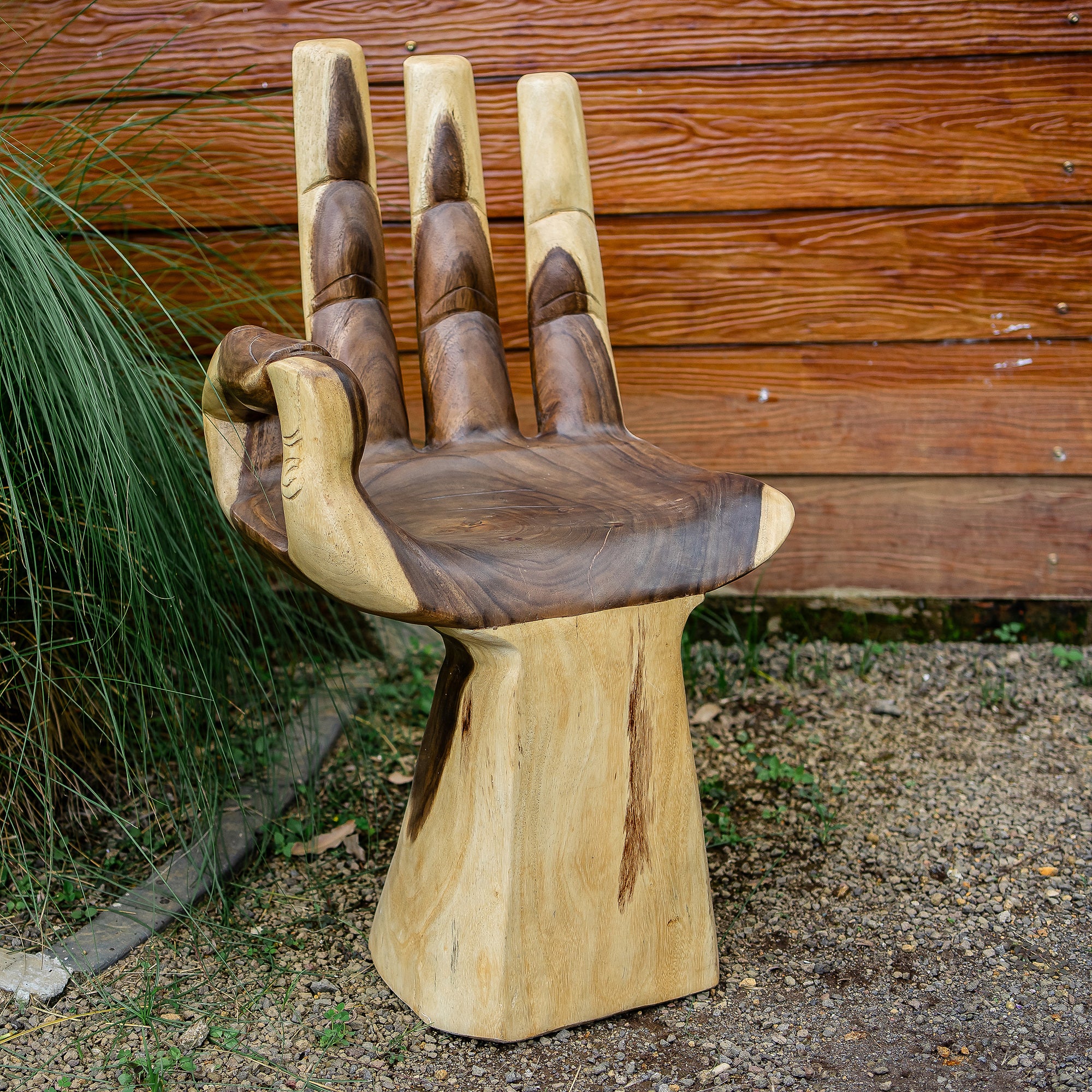 Large Buddha Hand Shaped Chair By Garden Age Supply - Image 2