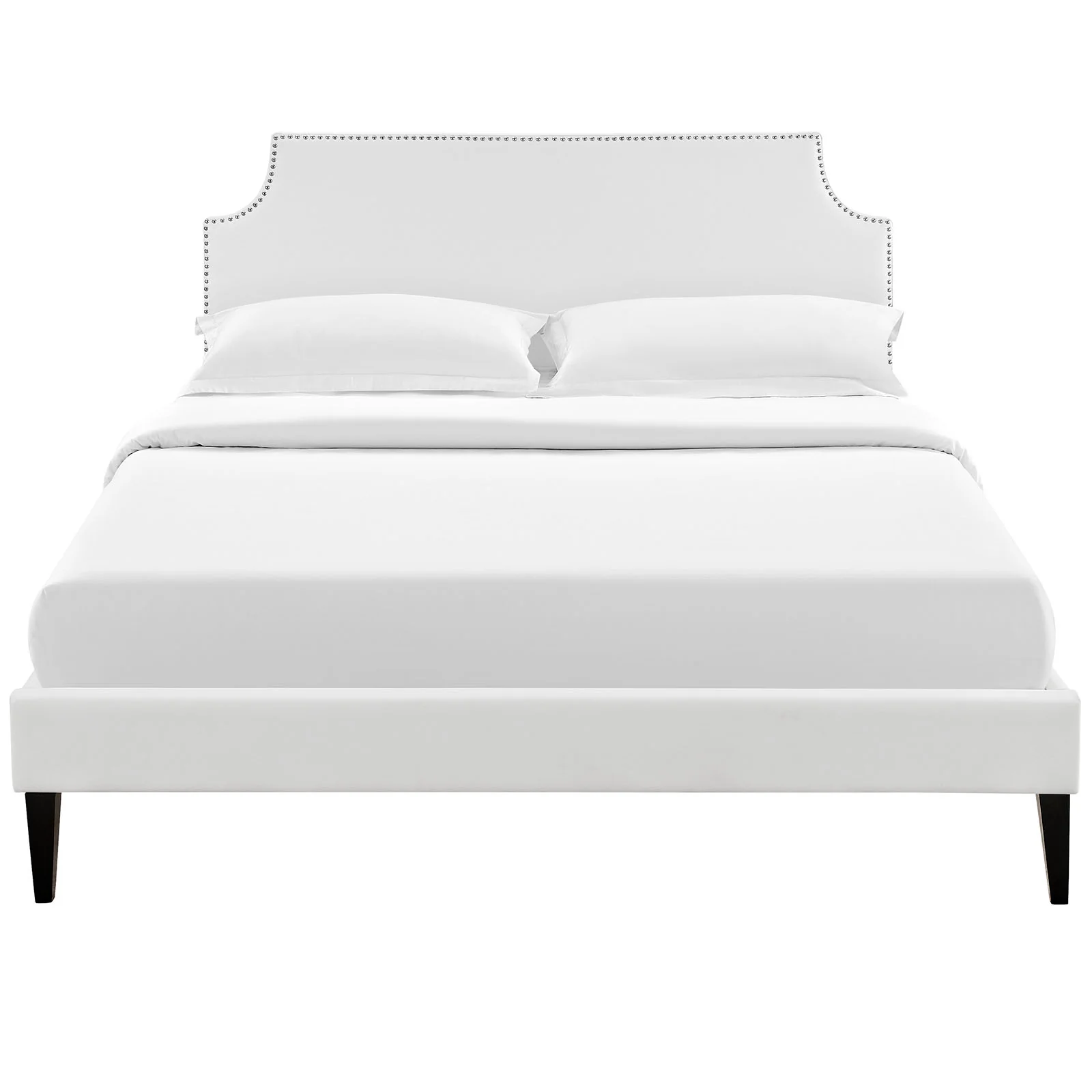 Laura Vinyl Full Platform Bed with Squared Tapered Legs by Modway - Image 5