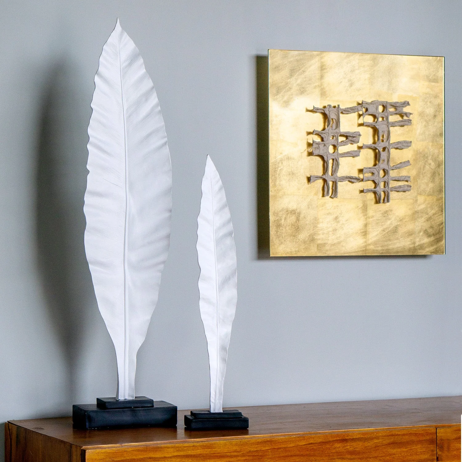 Leaf Sculpture 32.5"H (additional freight required) By Gold Leaf