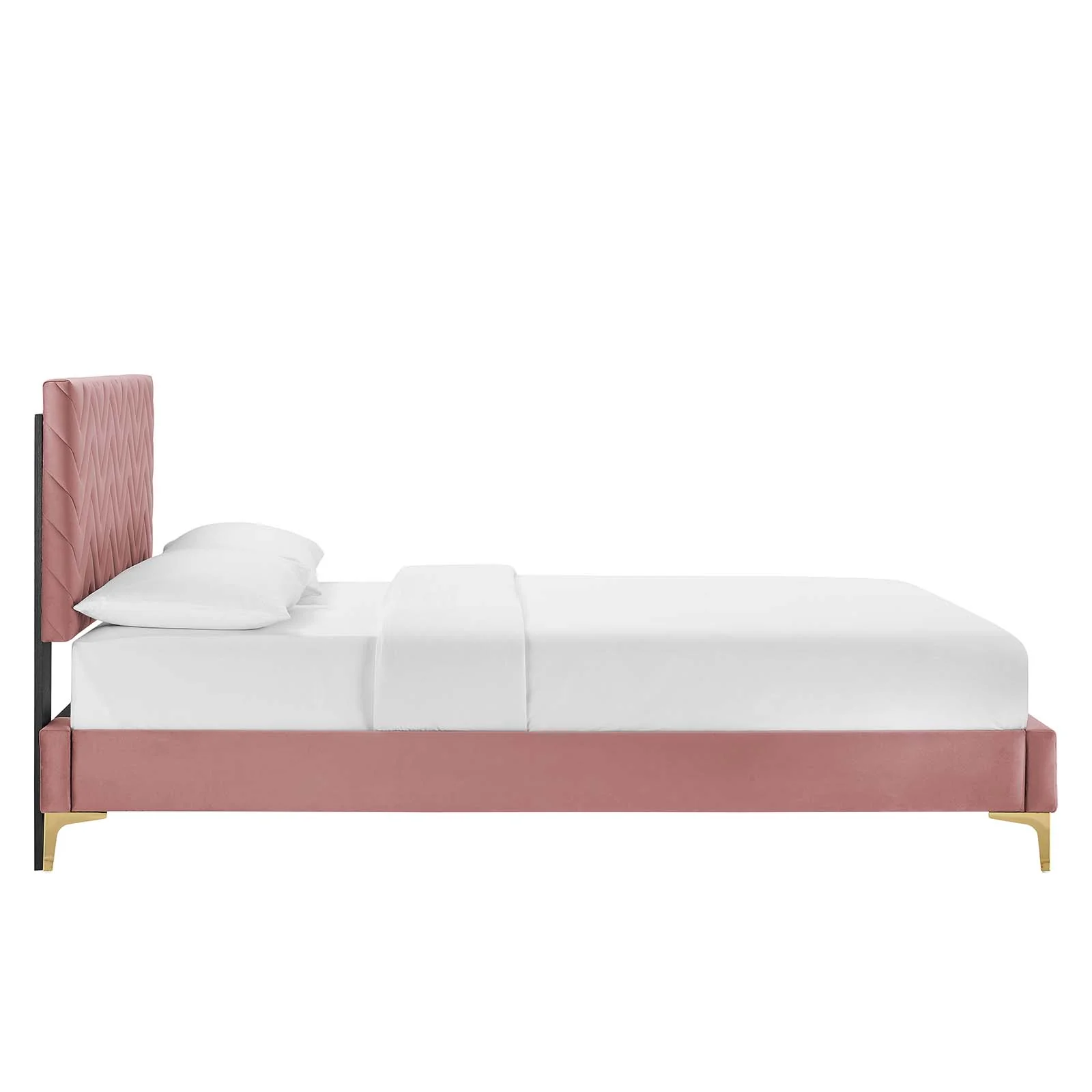 Leah Chevron Tufted Performance Velvet King Platform Bed By Modway - MOD-7013 - Image 10