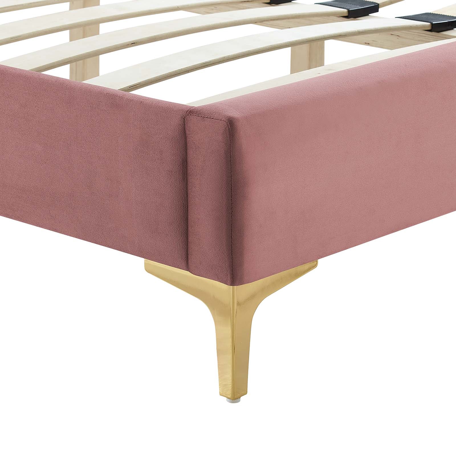Leah Chevron Tufted Performance Velvet King Platform Bed By Modway - MOD-7013 - Image 13