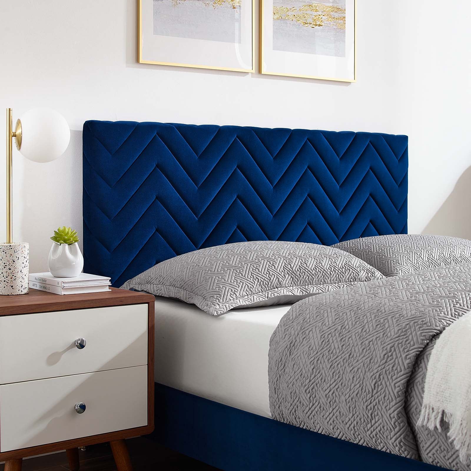 Leah Chevron Tufted Performance Velvet King Platform Bed By Modway - MOD-7013 - Image 23