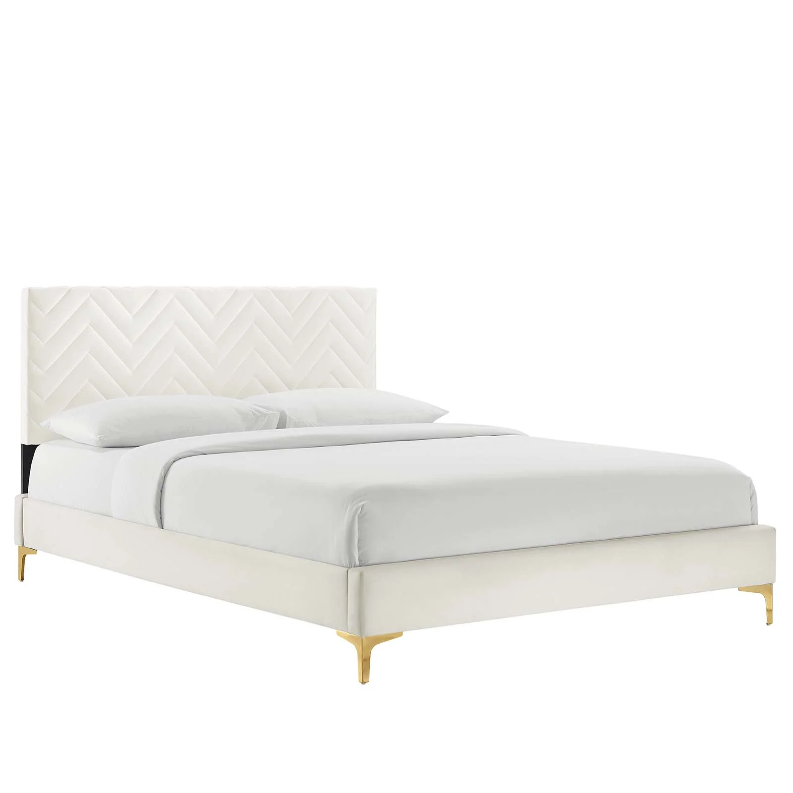 Leah Chevron Tufted Performance Velvet King Platform Bed By Modway - MOD-7013 - Image 25