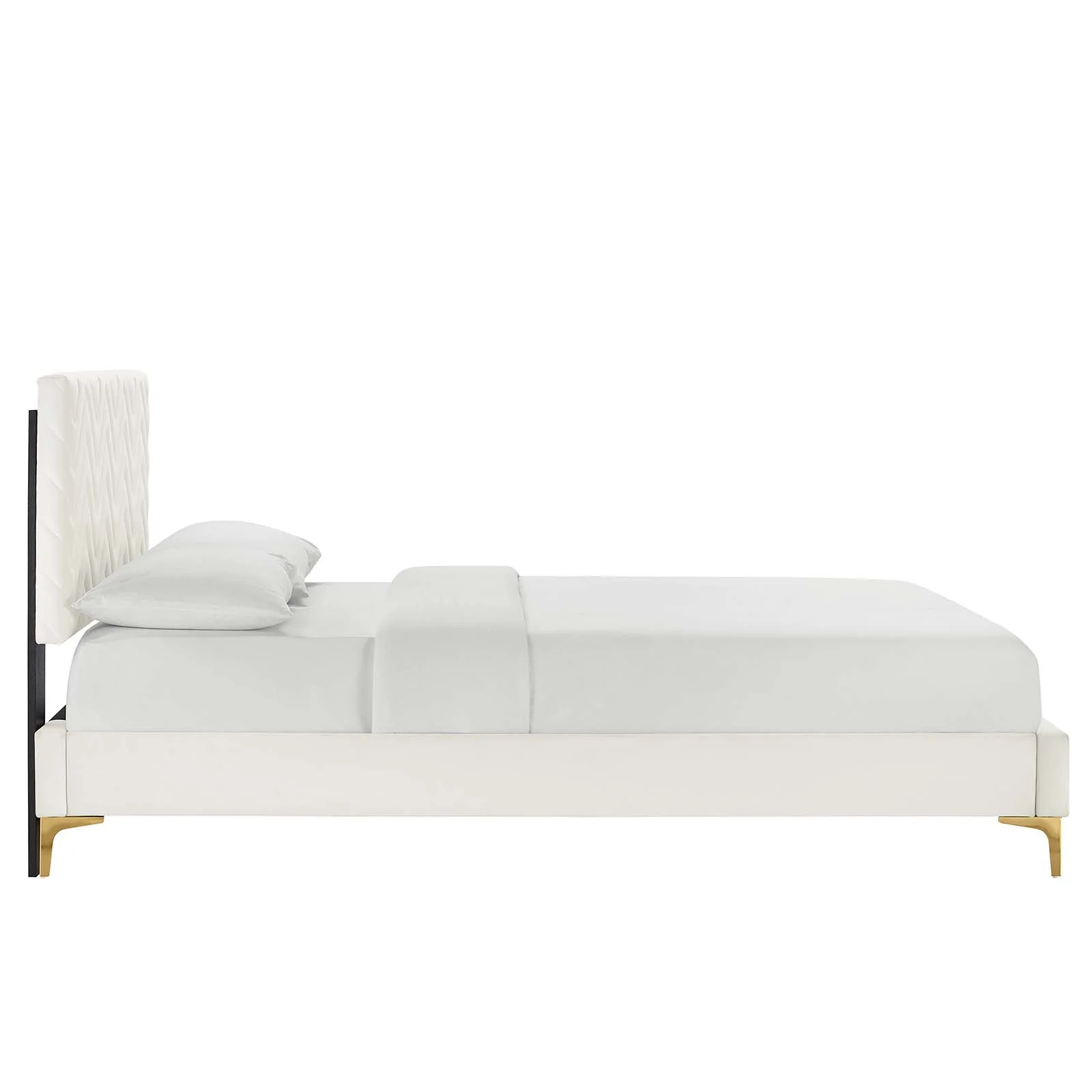 Leah Chevron Tufted Performance Velvet King Platform Bed By Modway - MOD-7013 - Image 26