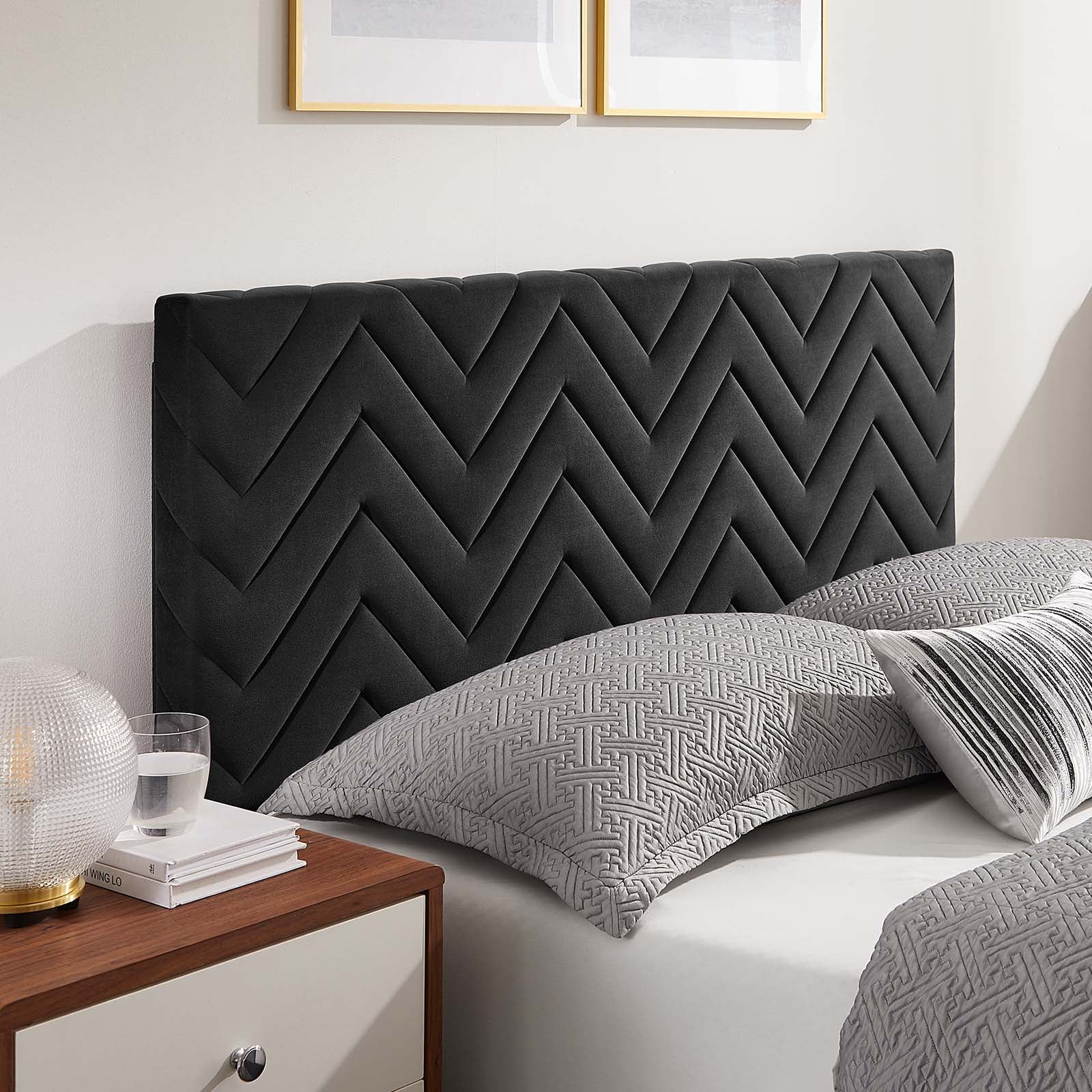 Leah Chevron Tufted Performance Velvet King Platform Bed By Modway - MOD-7013 - Image 8