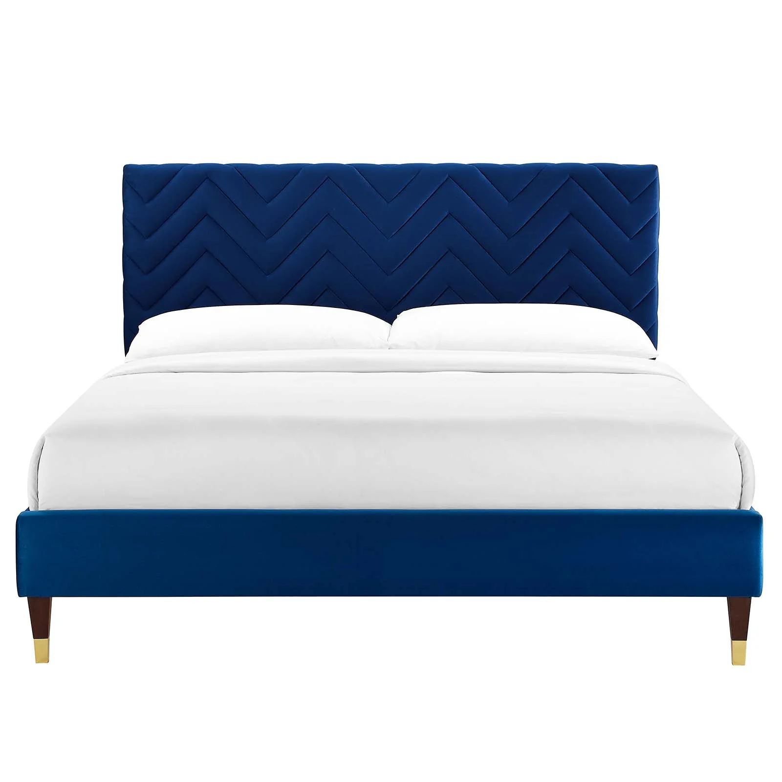 Leah Chevron Tufted Performance Velvet Queen Platform Bed By Modway - MOD-6969 - Image 19