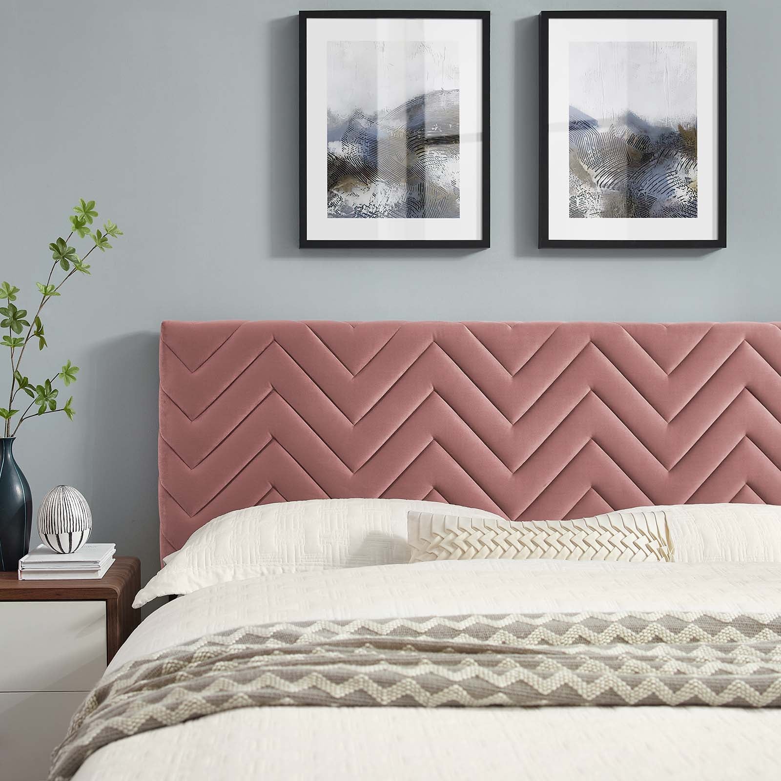 Leah Chevron Tufted Performance Velvet Queen Platform Bed By Modway - MOD-6973 - Image 15