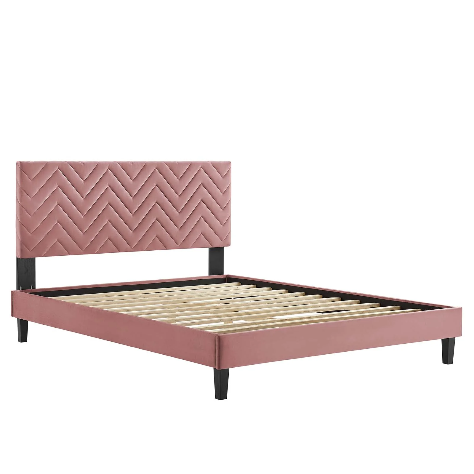 Leah Chevron Tufted Performance Velvet Twin Platform Bed By Modway - MOD-6985 - Image 12