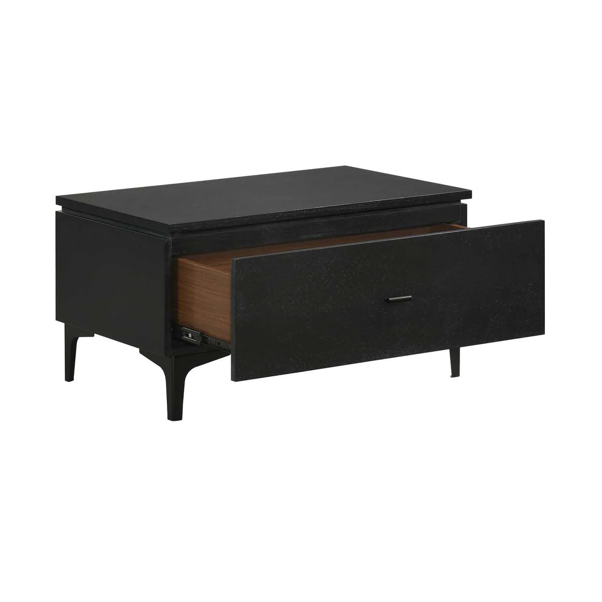 Legend 4 Piece Gray Fabric Queen Platform Bedroom Set with Dresser and Nightstands By Armen Living - Image 5
