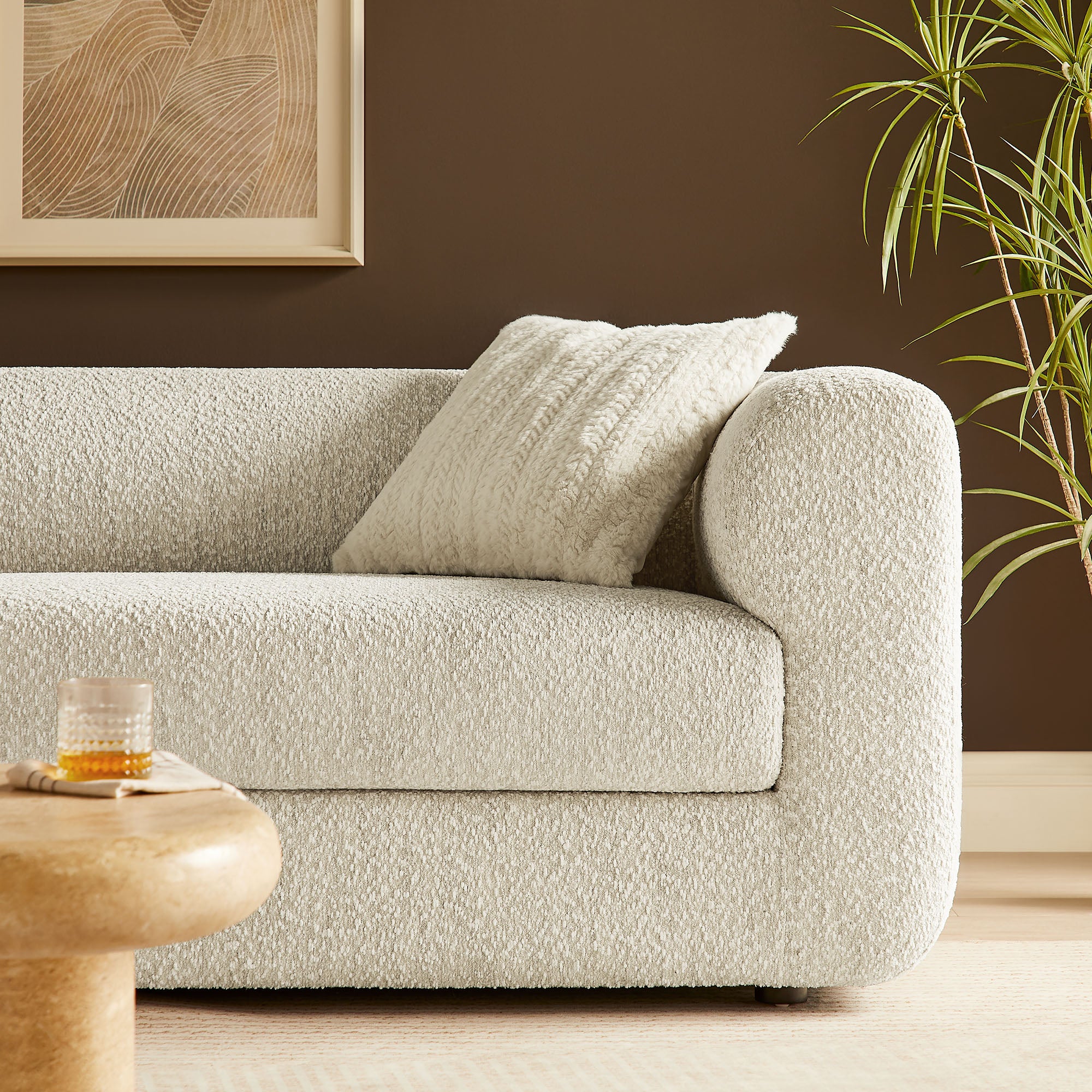 Leif 89" Boucle Upholstered Sofa by Modway - Image 7