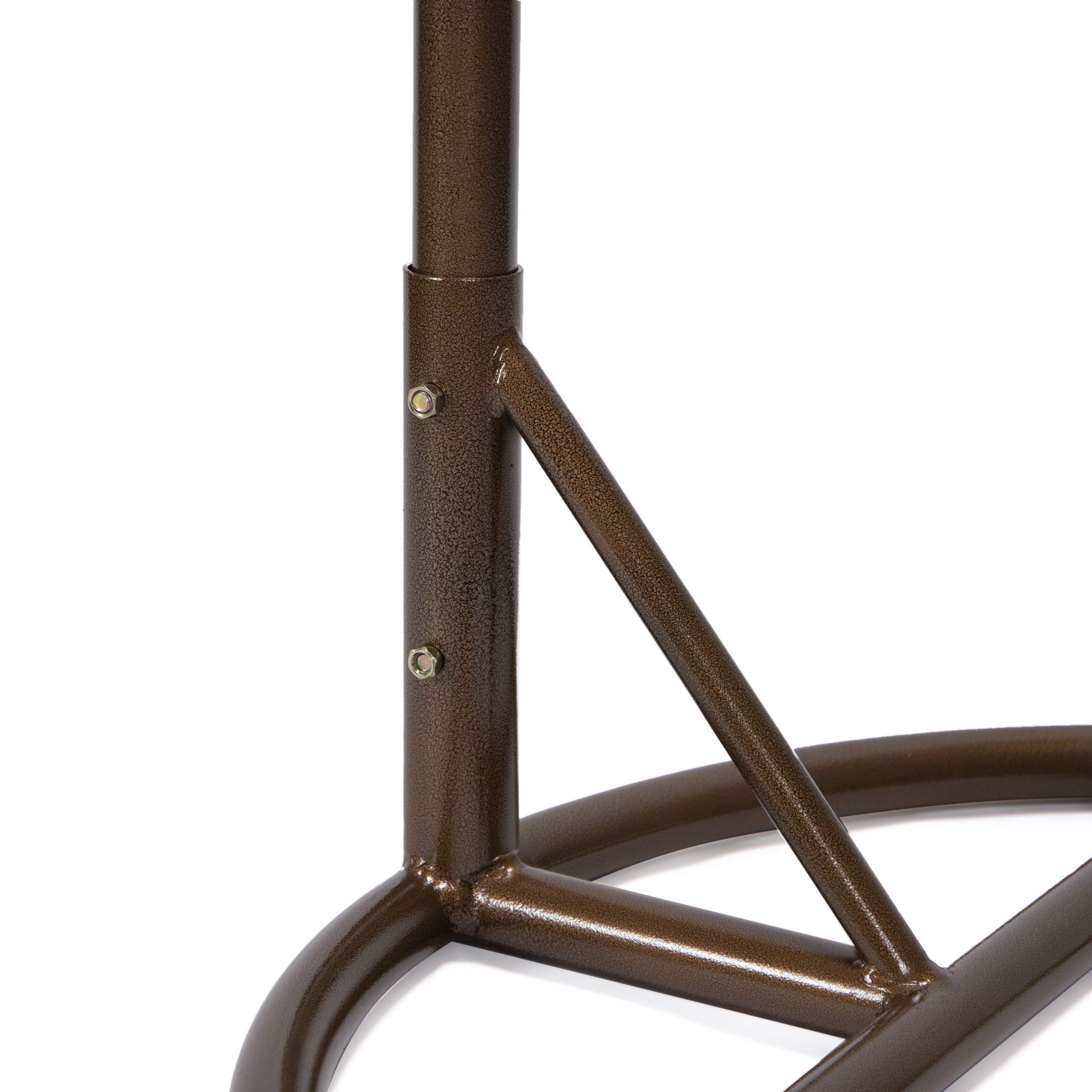 LeisureMod Beige Wicker Hanging Egg Swing Chair - Image 81