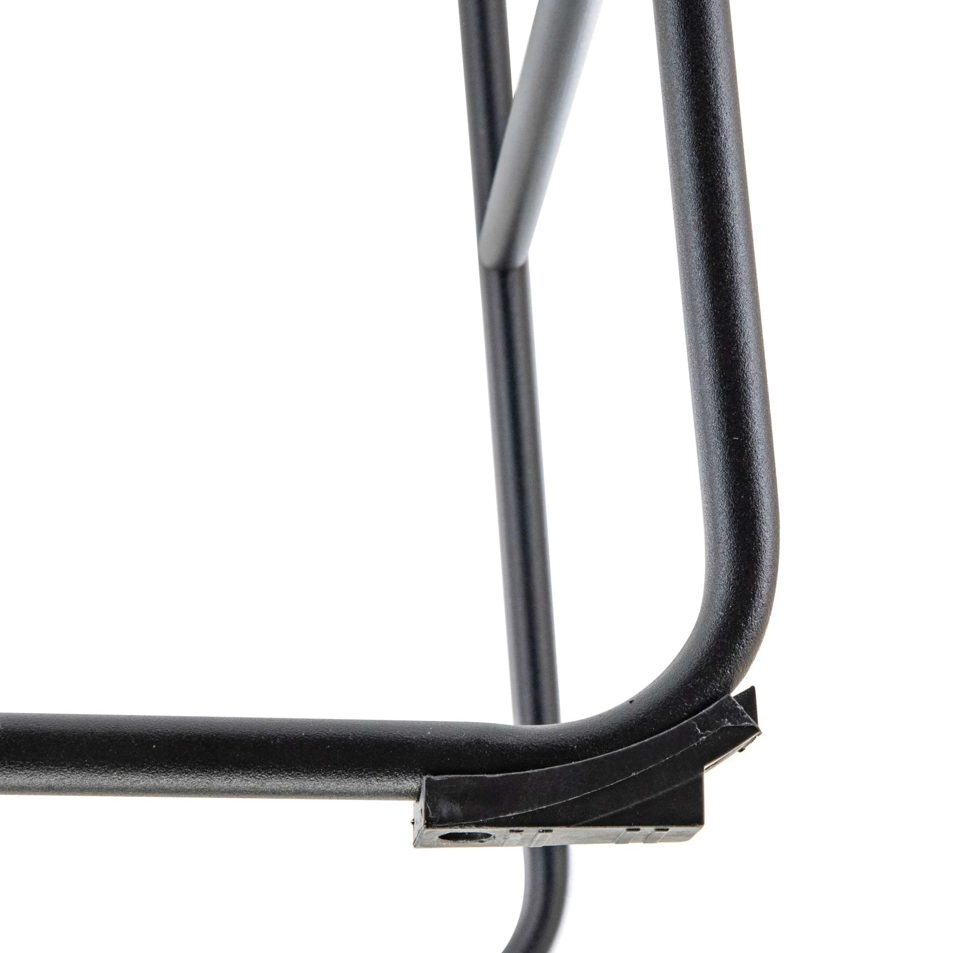 LeisureMod Brooklyn 29.9" Modern Leather Bar Stool With Black Iron Base & Footrest - Image 4