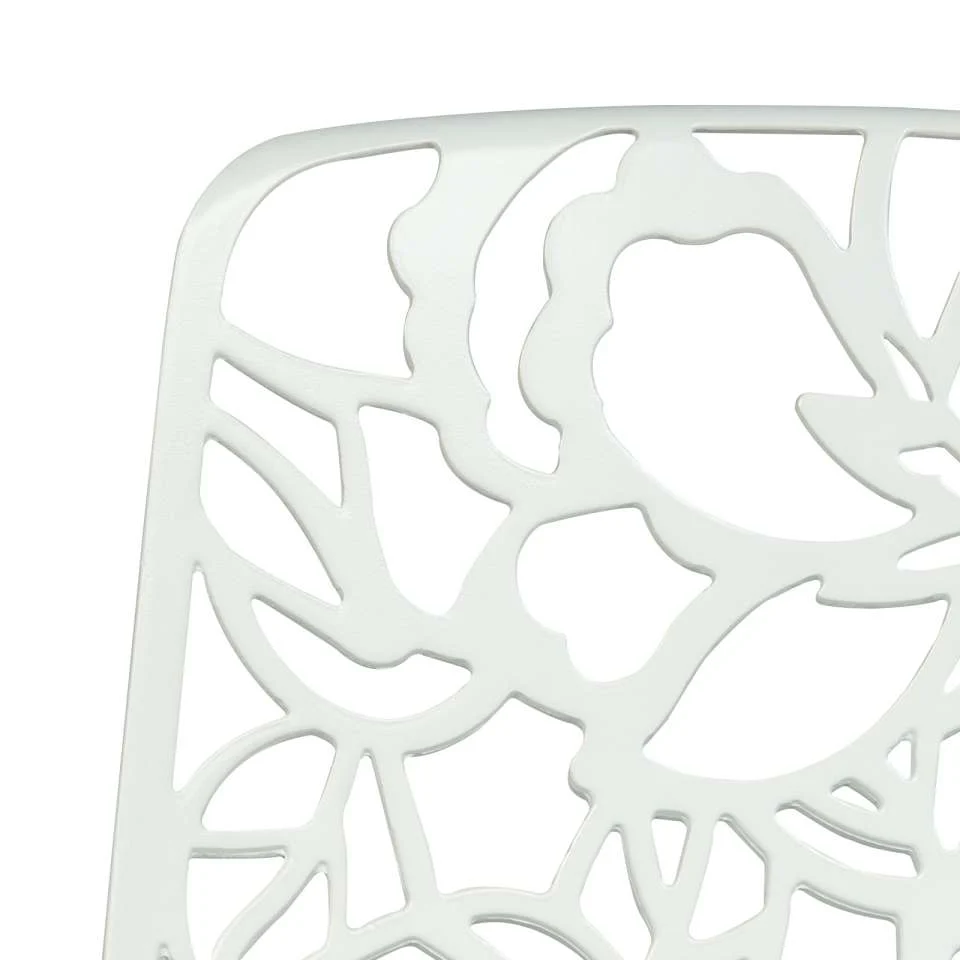 LeisureMod Devon Mid-Century Modern 5-Piece Aluminum Outdoor Patio Dining Set with Tempered Glass Top Table and 4 Stackable
- DT31C4BL - Image 62