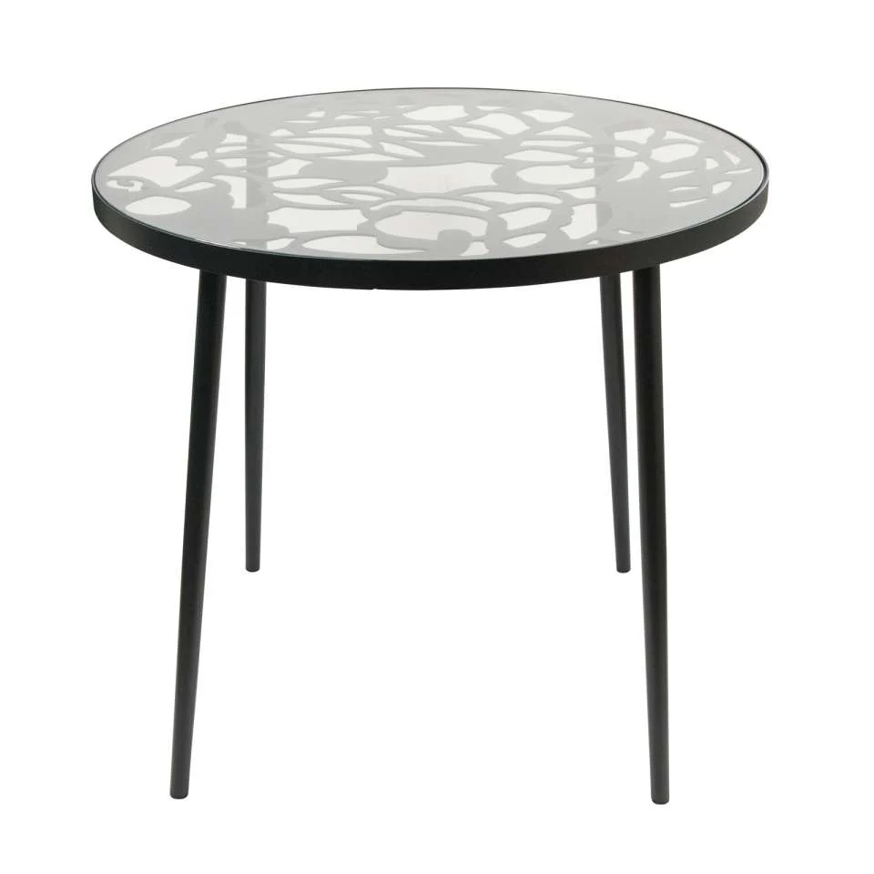 LeisureMod Devon Mid-Century Modern 5-Piece Aluminum Outdoor Patio Dining Set with Tempered Glass Top Table and 4 Stackable
- DT31CABL4 - Image 8