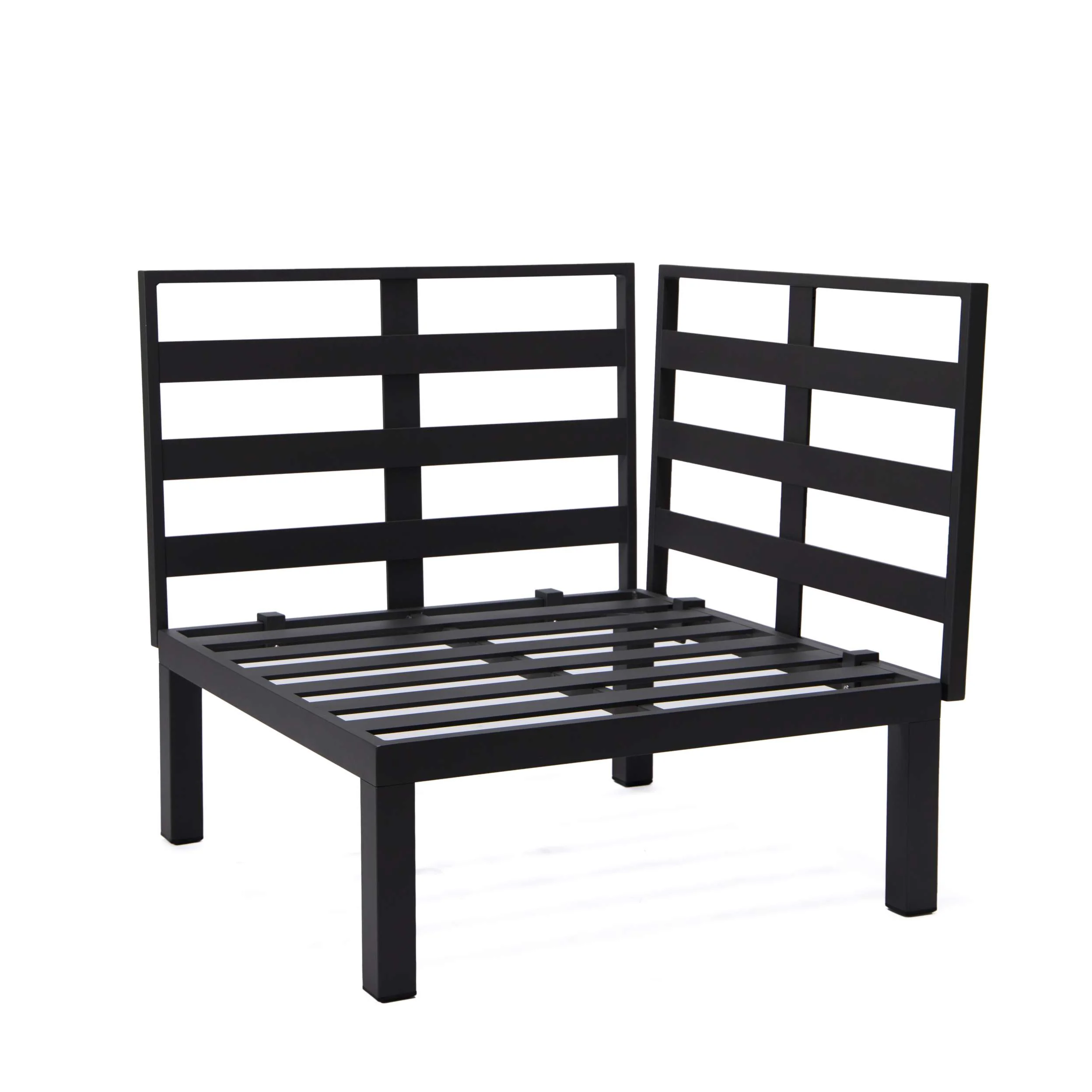 LeisureMod Hamilton 6-Piece Aluminum Patio Conversation Set With Cushions - Image 14