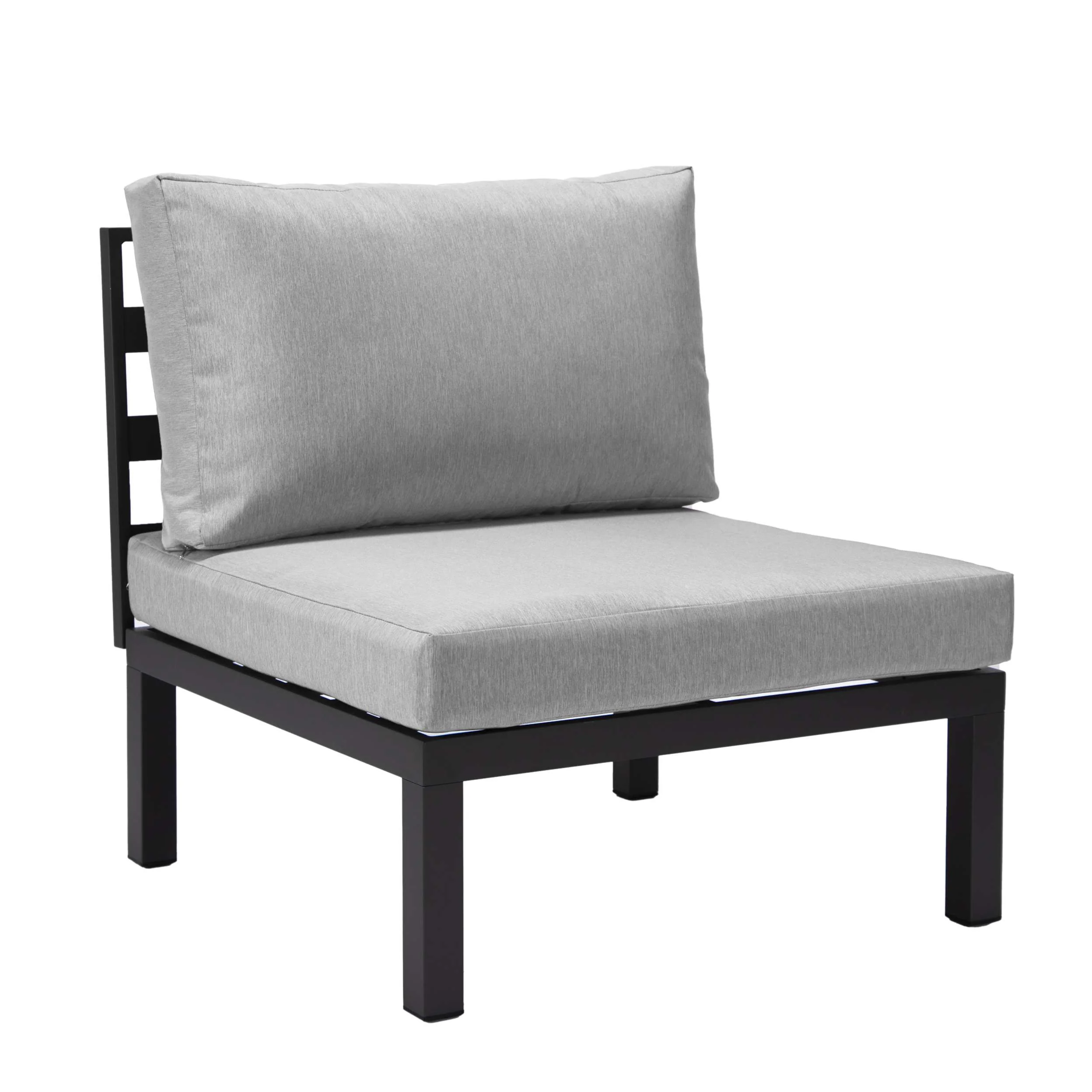 LeisureMod Hamilton 6-Piece Aluminum Patio Conversation Set With Cushions - Image 57