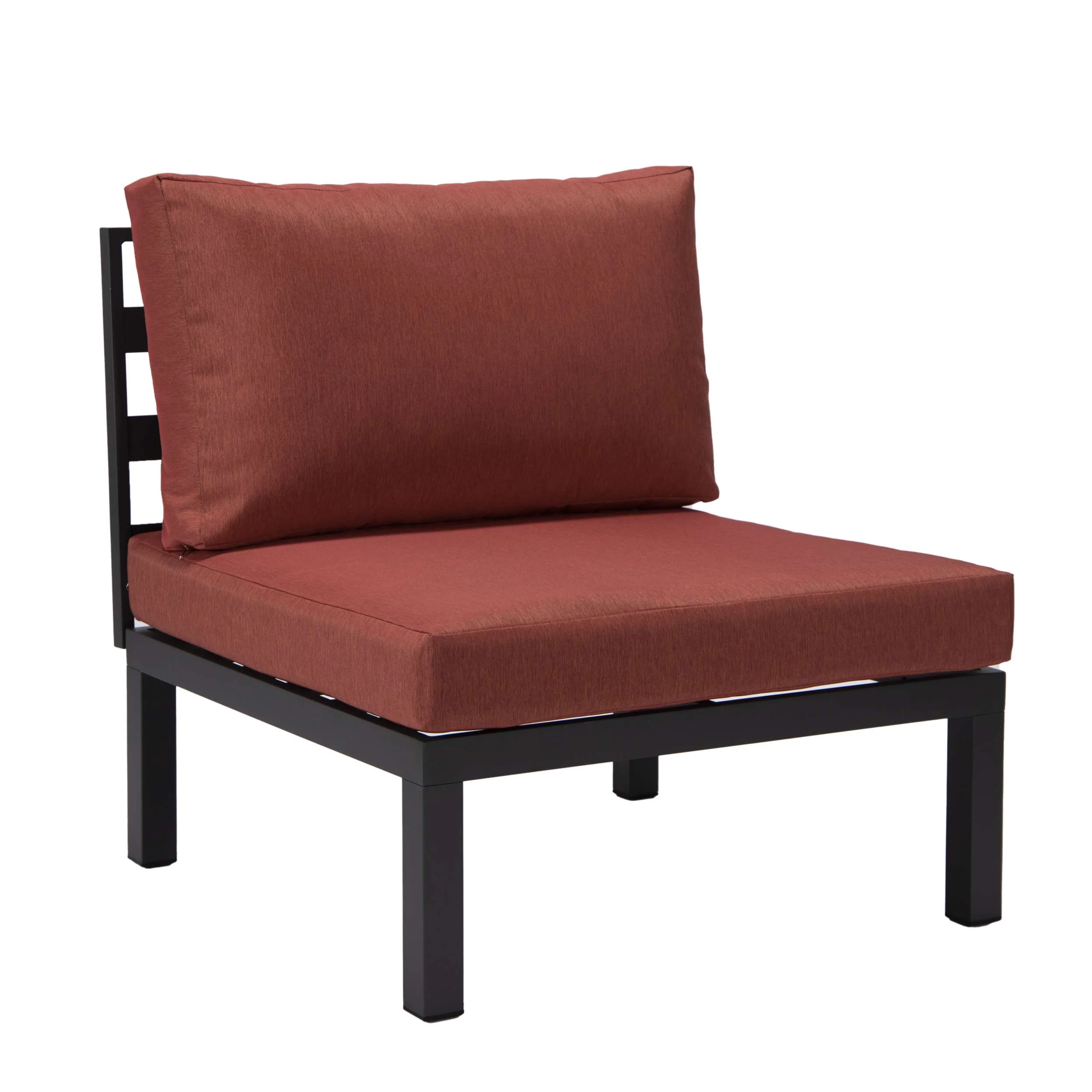 LeisureMod Hamilton 6-Piece Aluminum Patio Conversation Set With Cushions - Image 81