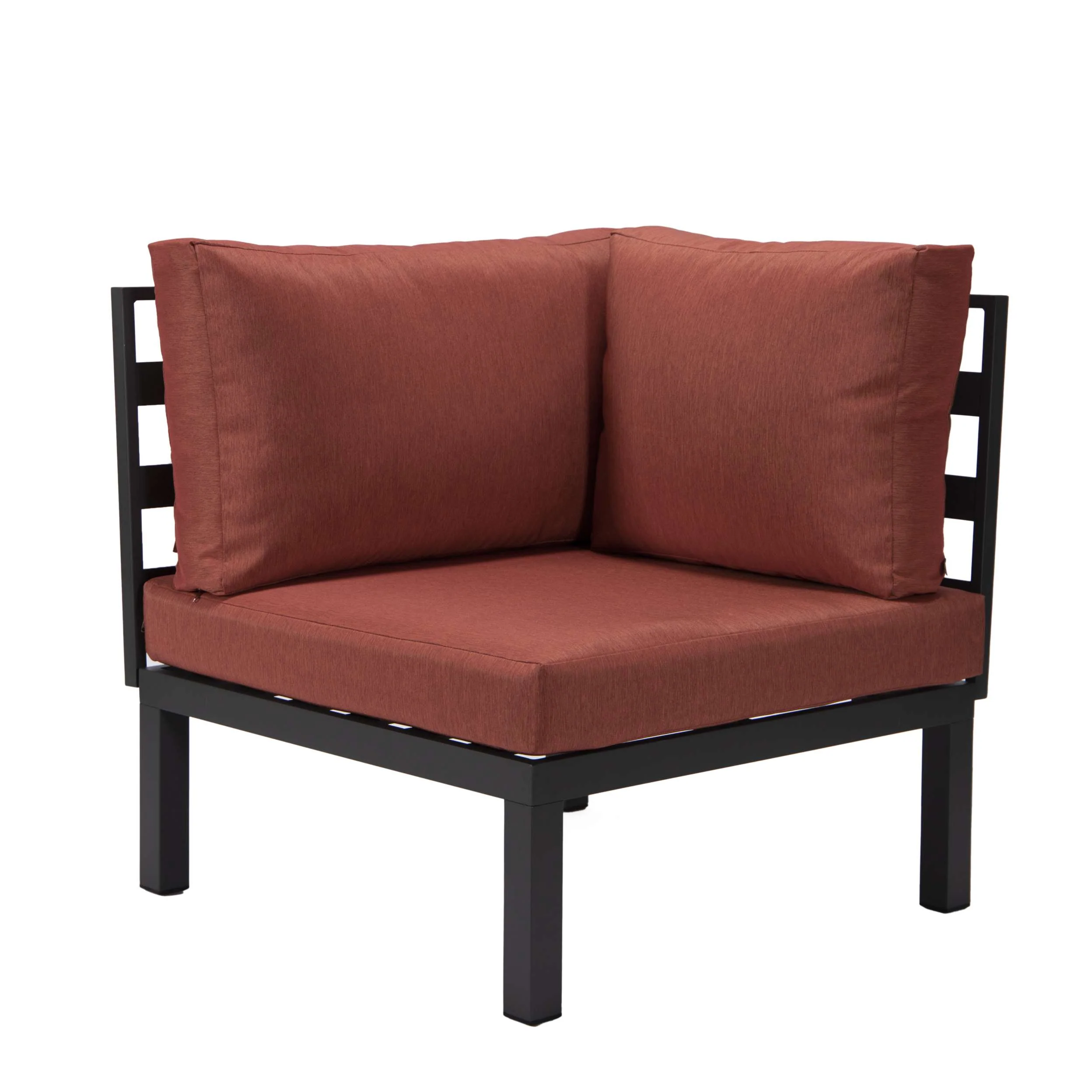LeisureMod Hamilton 7-Piece Aluminum Patio Conversation Set With Coffee Table And Cushions - Image 94