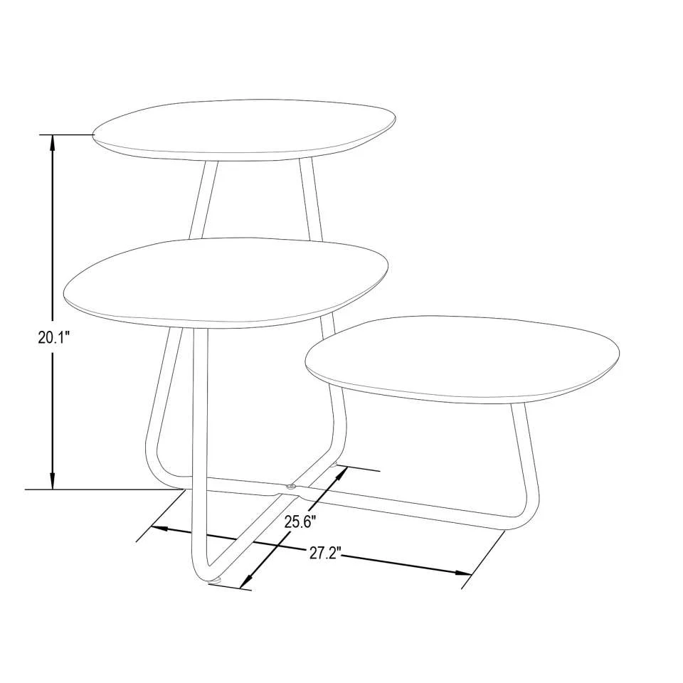 LeisureMod Hazelton Multi-Top End Tables with Manufactured Wood Top and Powder Coated Steel Frame - Image 37