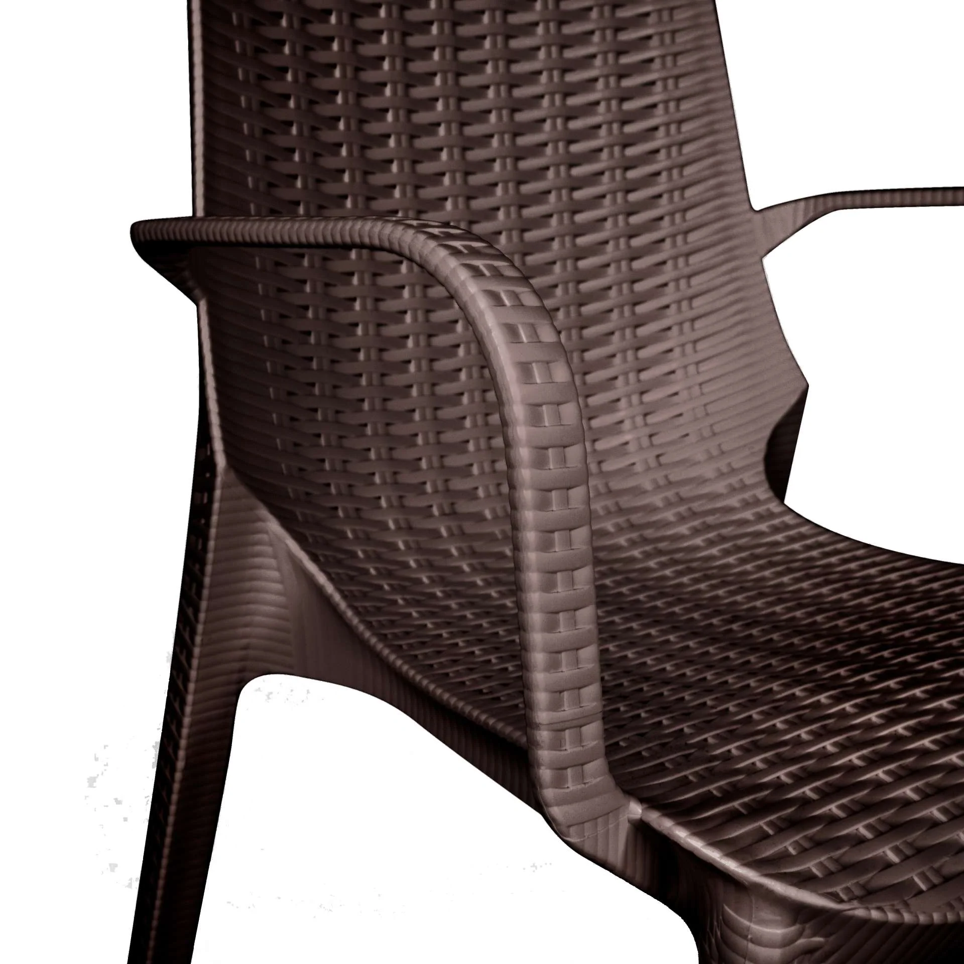 LeisureMod Kent Outdoor Patio Plastic Dining Arm Chair - KCA21BR - Image 9