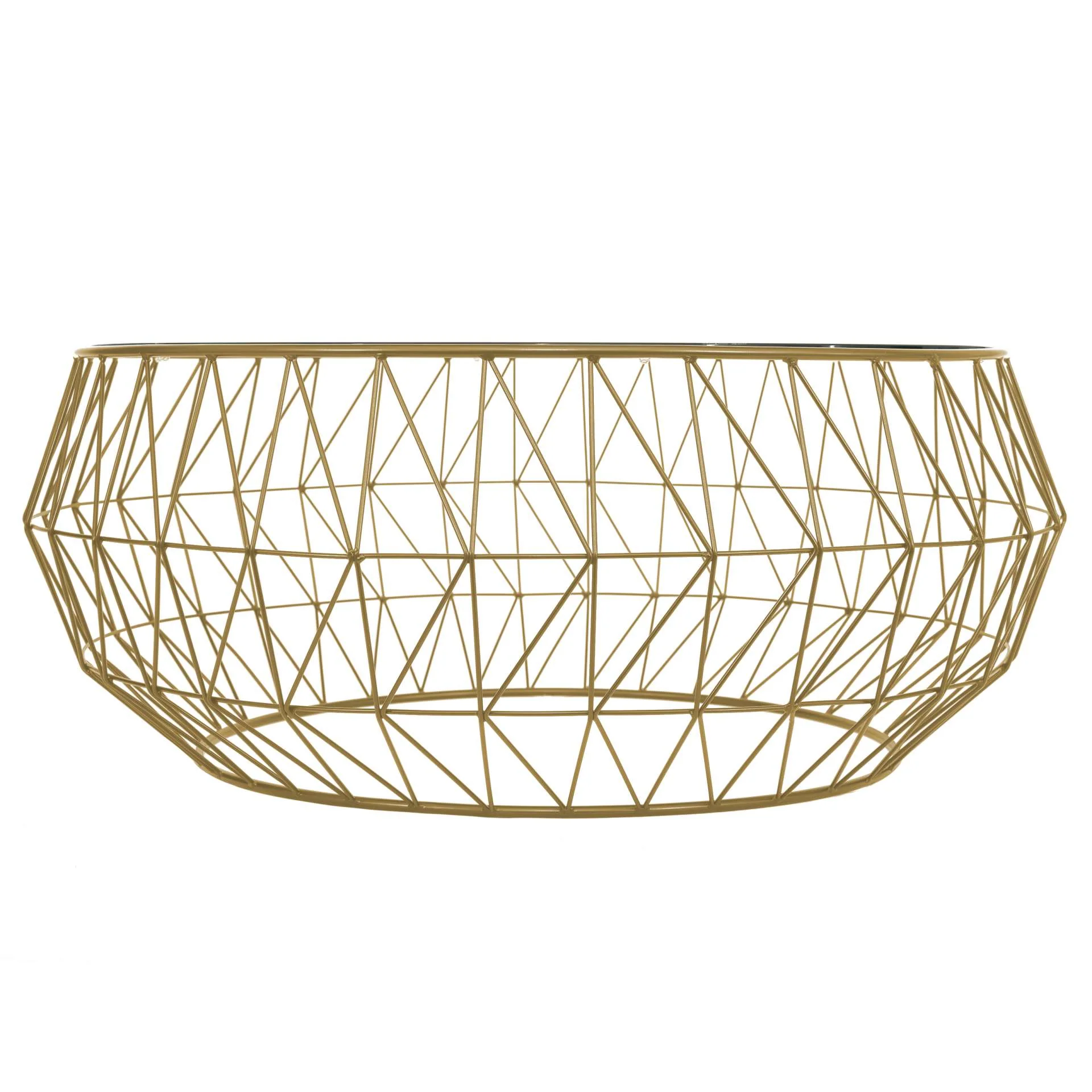LeisureMod Malibu Modern Round Glass Top Coffee Table With Metal Base - Image 19