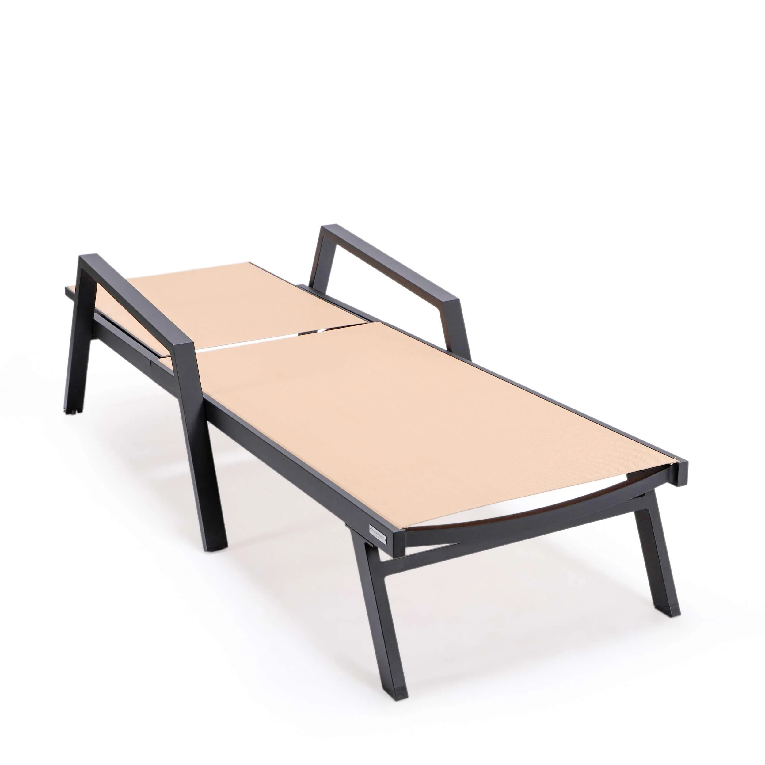 LeisureMod Marlin Modern Aluminum Outdoor Patio Chaise Lounge Chair With Arms Set of 2 - MLABLCF21-77BL2 - Image 53