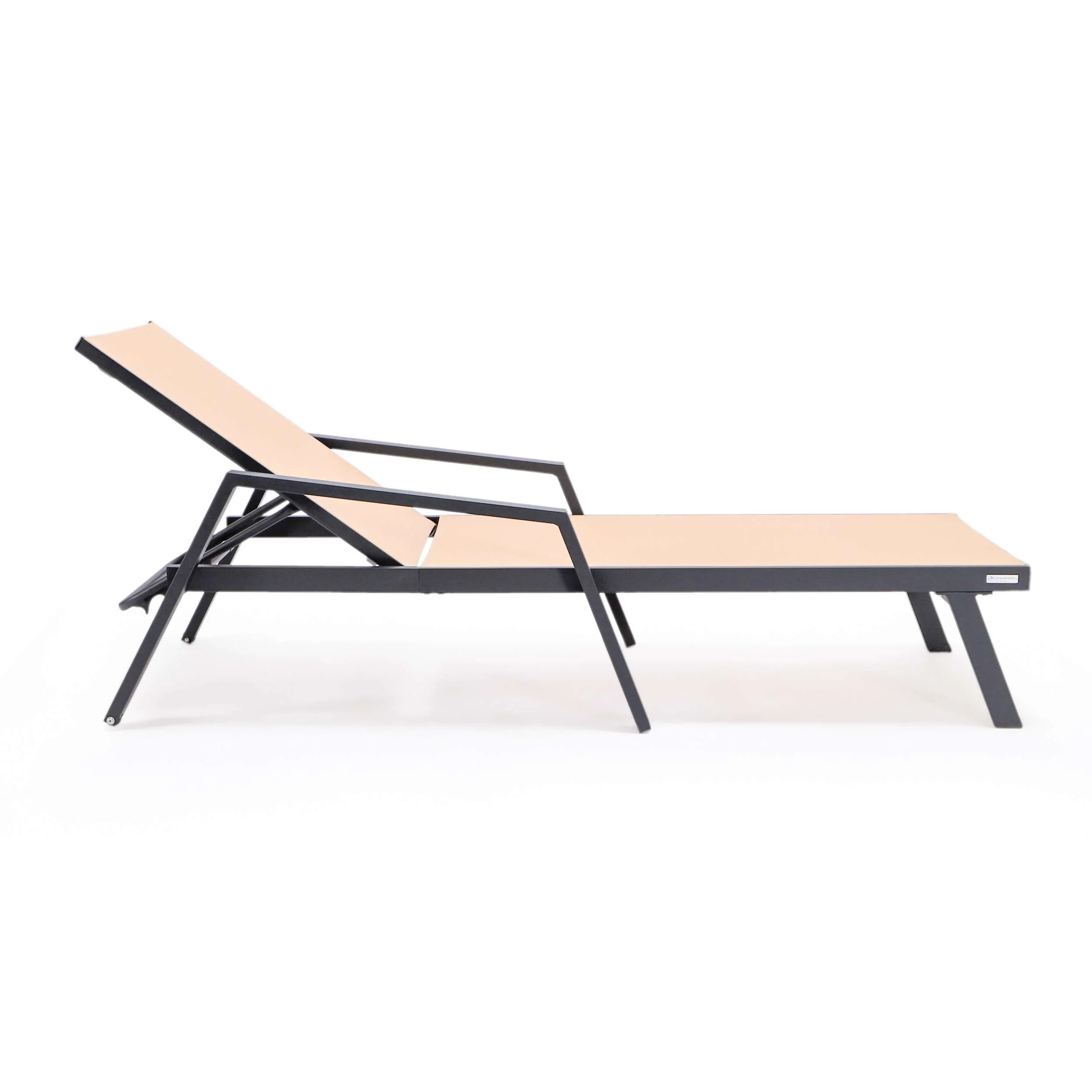 LeisureMod Marlin Modern Aluminum Outdoor Patio Chaise Lounge Chair With Arms Set of 2 - MLABLCF21-77BL2 - Image 55
