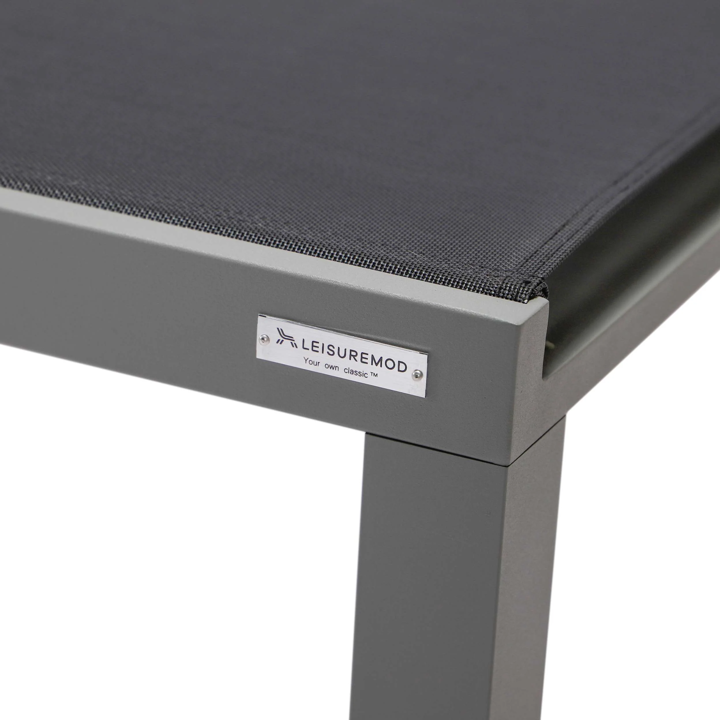 LeisureMod Marlin Modern Grey Aluminum Outdoor Patio Chaise Lounge Chair - MLGRCF21-77BL - Image 12