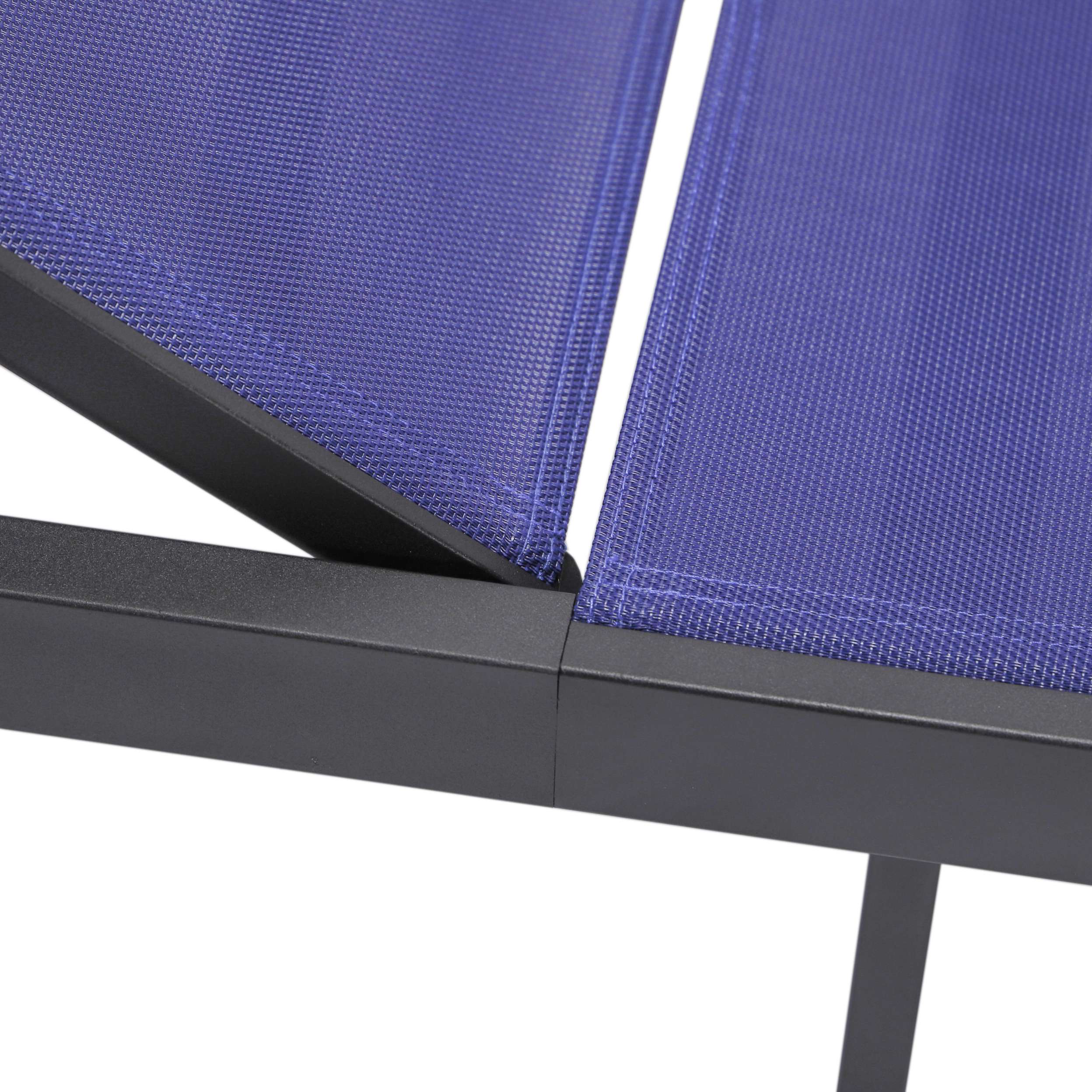 LeisureMod Marlin Patio Chaise Lounge Chair With Black Aluminum Frame, Set of 2 - Image 133