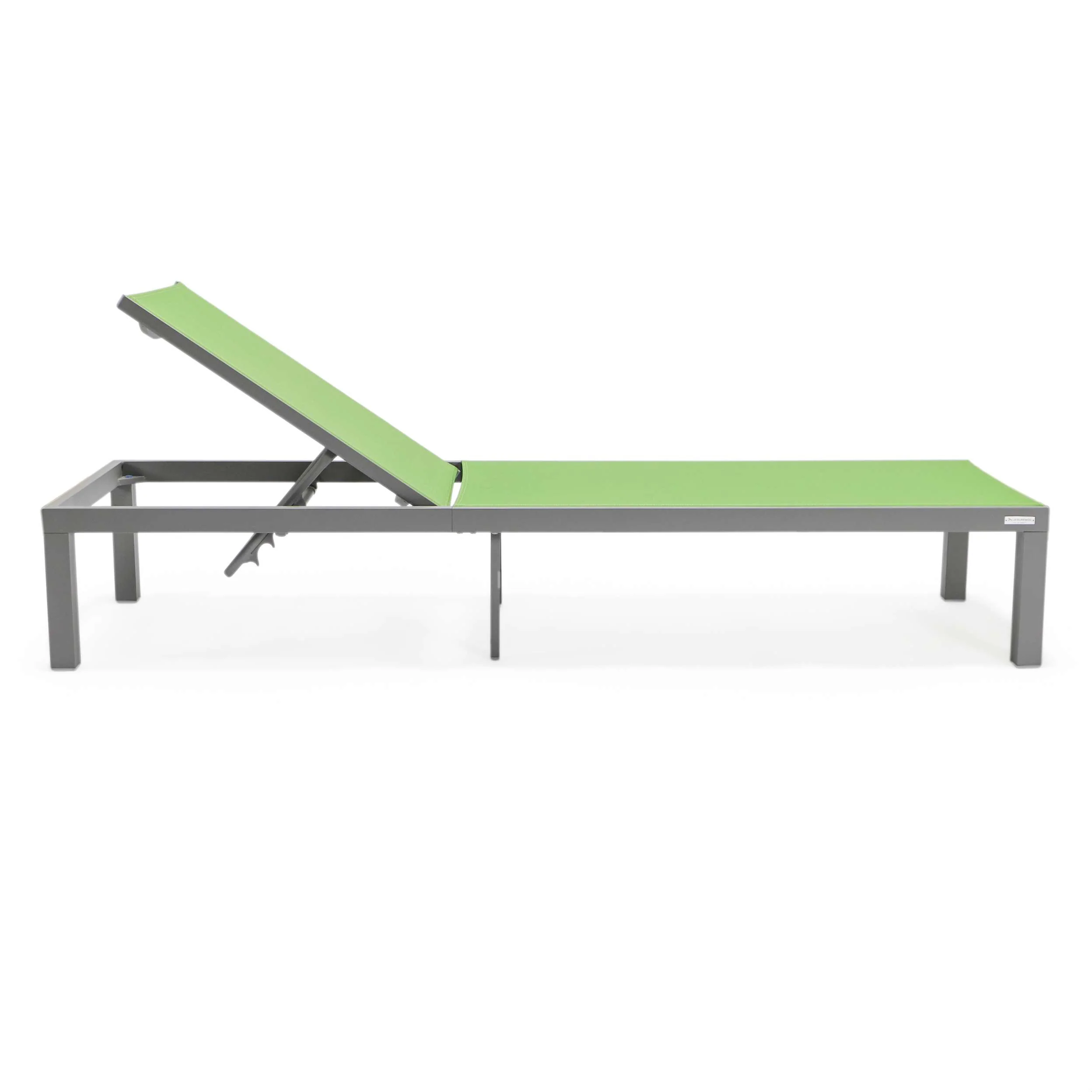 LeisureMod Marlin Patio Chaise Lounge Chair With Grey Aluminum Frame, Set of 2 - Image 91