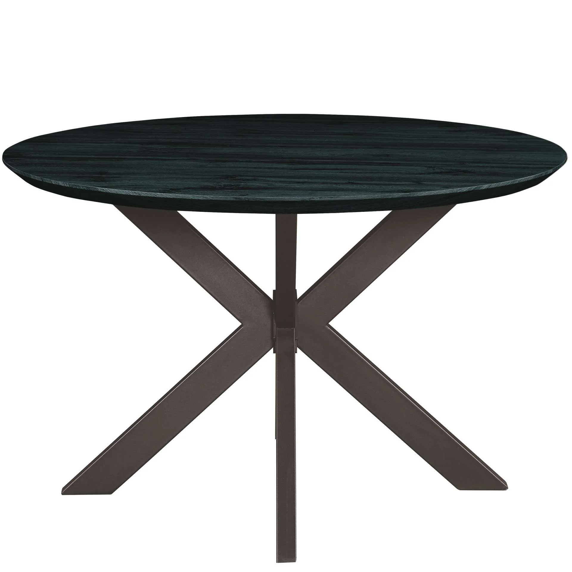 Leisuremod Ravenna Mid-Century Modern 5-Piece Metal Dining Set with 4 Stackable Plastic Chairs - Image 3